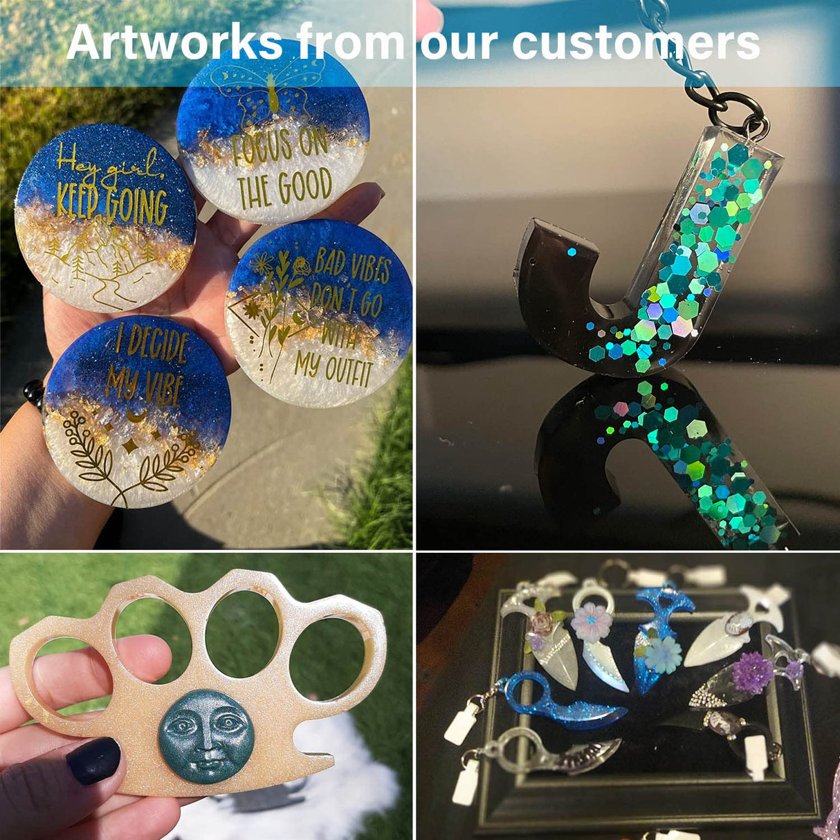 DR. RESIN Crystal Clear 1 Gallon Epoxy Resin Kit (1/2 gal Resin + 1/2 gal Hardener) for Jewelry Tabletop Tumbler DIY Craft Coating and Casting DR. RESIN