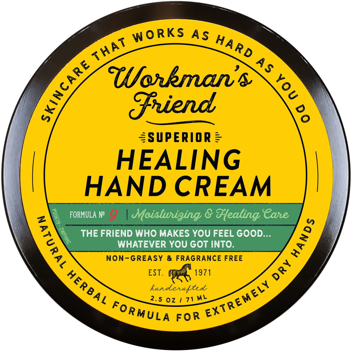 WORKMAN'S FRIEND Superior Healing Hand Cream - Intense Moisturizer - Heals Extremely Dry & Cracked Skin - 2.5 ounce WORKMAN'S FRIEND