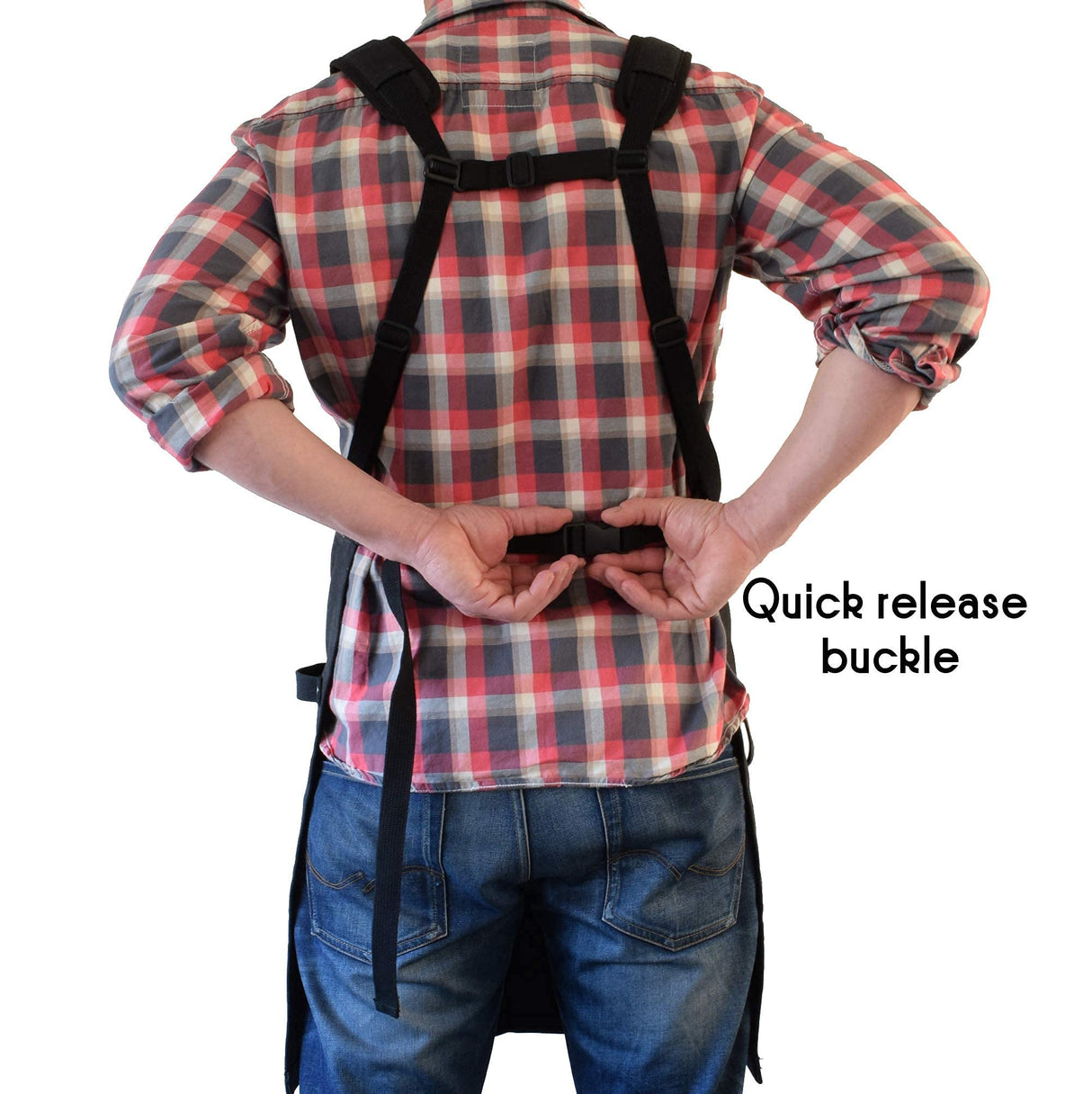 ecoZen Lifestyle Woodworking Shop Apron for Men - Carpenter Apron for Work Shop, Perfect Woodworking Gift, Heavy Duty Waxed Canvas Workshop Tool ecoZen Lifestyle