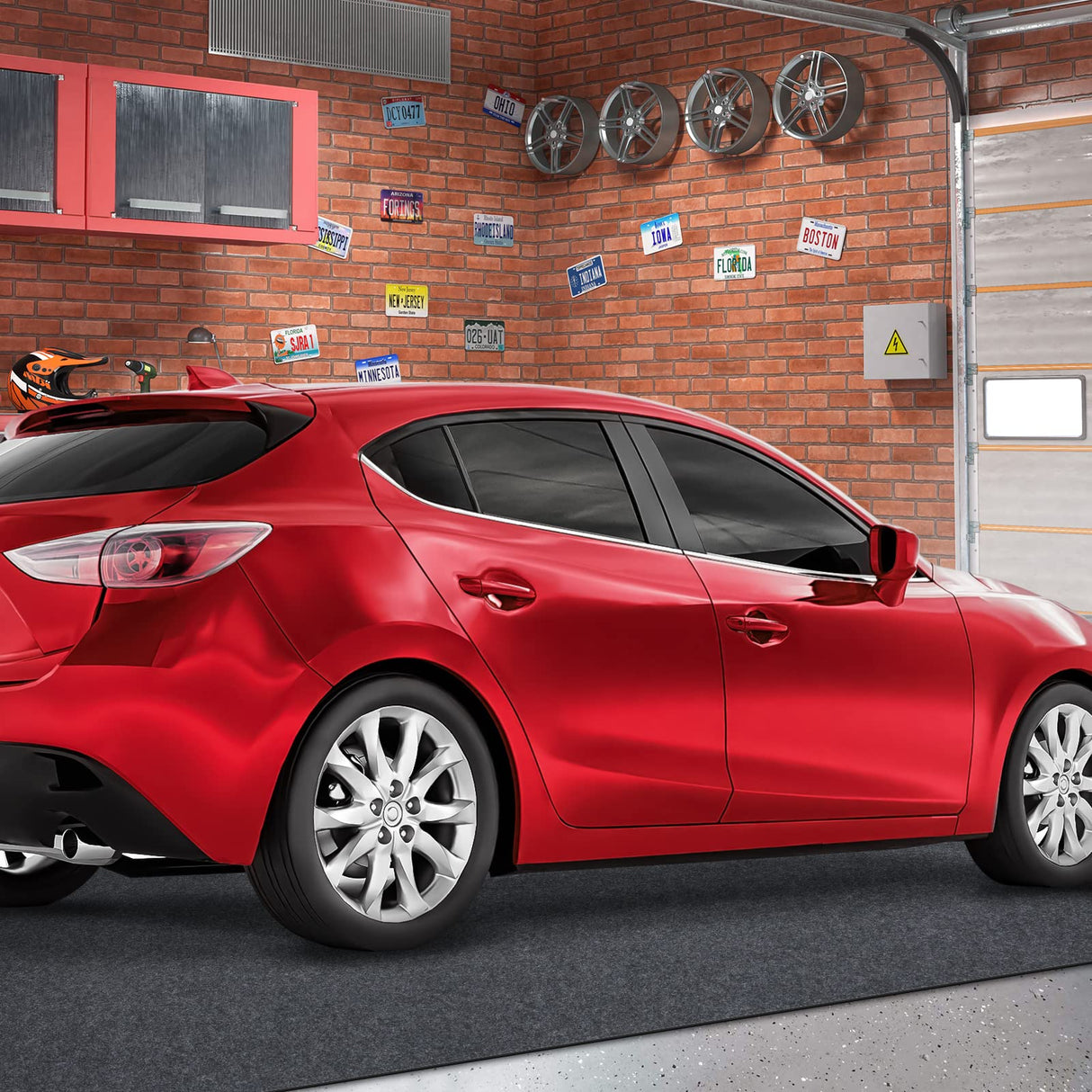 TREETONE Oil Spill Mat, 7.4 x 8.4 Ft, Premium Absorbent Oil Pad. Contains Liquids, Protects Garage Floor from Spills, Drips, Splashes and Stains. TREETONE