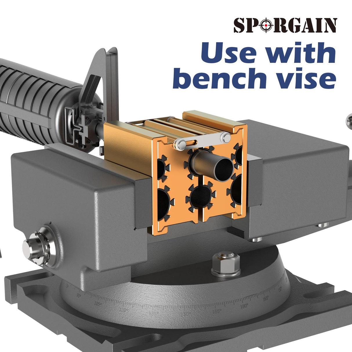 Universal Clamp Collets Barrel with 4 Openings, Constructed from Aircraft Grade Aluminum with Thick Anti-slip Non-Marring Surface SporGain