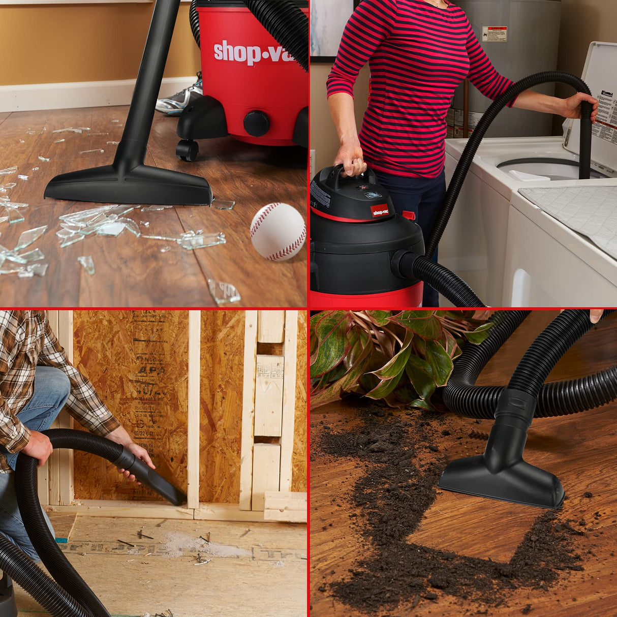 Shop-Vac 12 Gallon 5.5 Peak HP Wet/Dry Vacuum, SVX2 Motor Technology, 3 in 1 Function Portable Shop Vacuum with Cart, Attachments, Drain Port. Shop-Vac