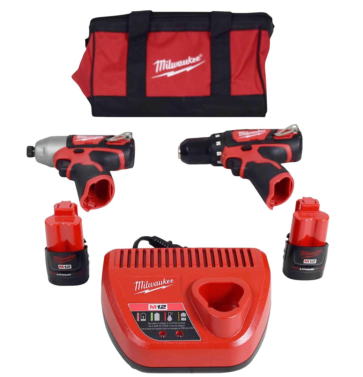 M12 Drill/Impact Combo Kit - MILWAUKEE 2494-22 .Milwaukee