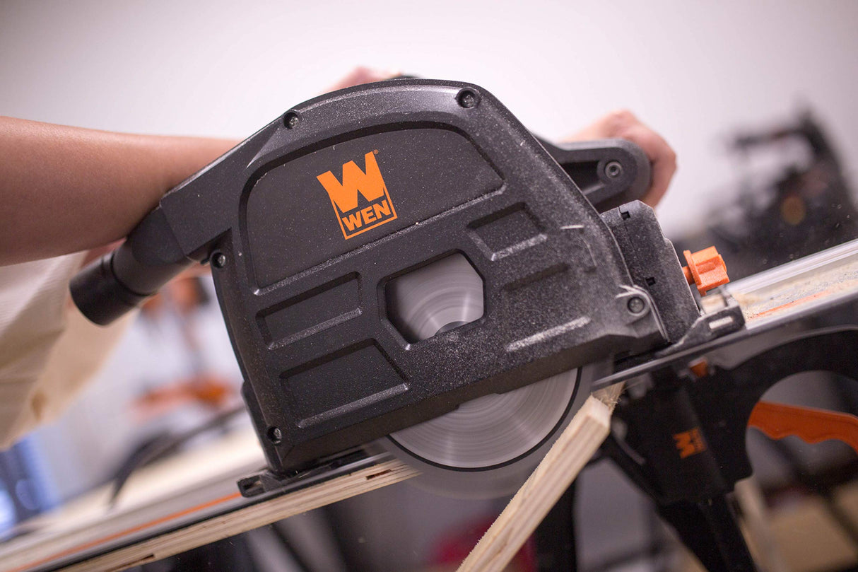 WEN Plunge Cut Circular Saw Bundle with 100-Inch Track Saw Guide Rail and Adapters WEN