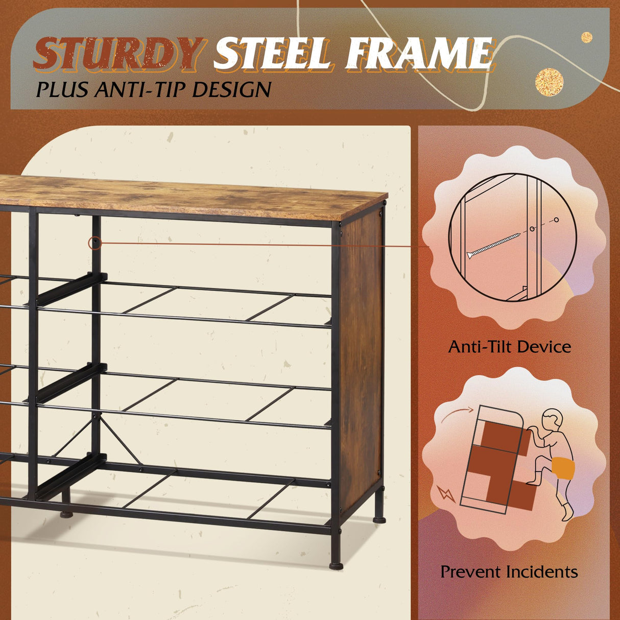 WLIVE Wide Fabric Dresser, 6 Drawer Dresser TV Stand for 60" TV, Dressers Bedroom Furniture Large Storage Tower Unit with Fabric Bins, Dresser for WLIVE