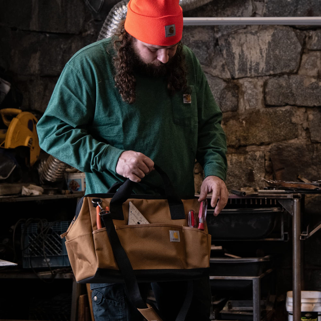 Carhartt Trade Series Tool Bag, Large (16-Inch), Carhartt Brown Carhartt