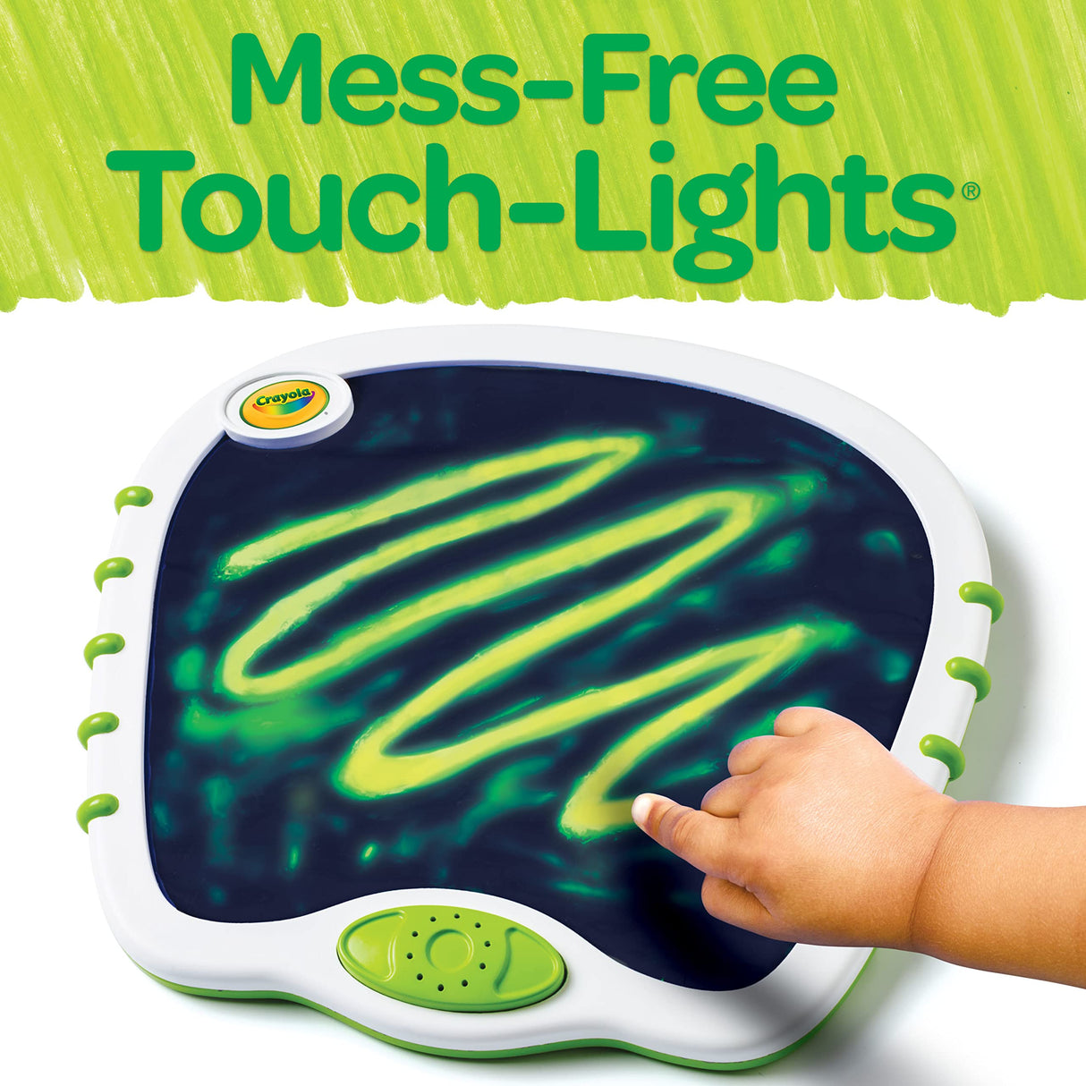 Crayola Toddler Touch Lights, Musical Doodle & Sensory Board, Sensory Toys for Toddlers, Mess Free Finger Painting, Ages 2+ Crayola