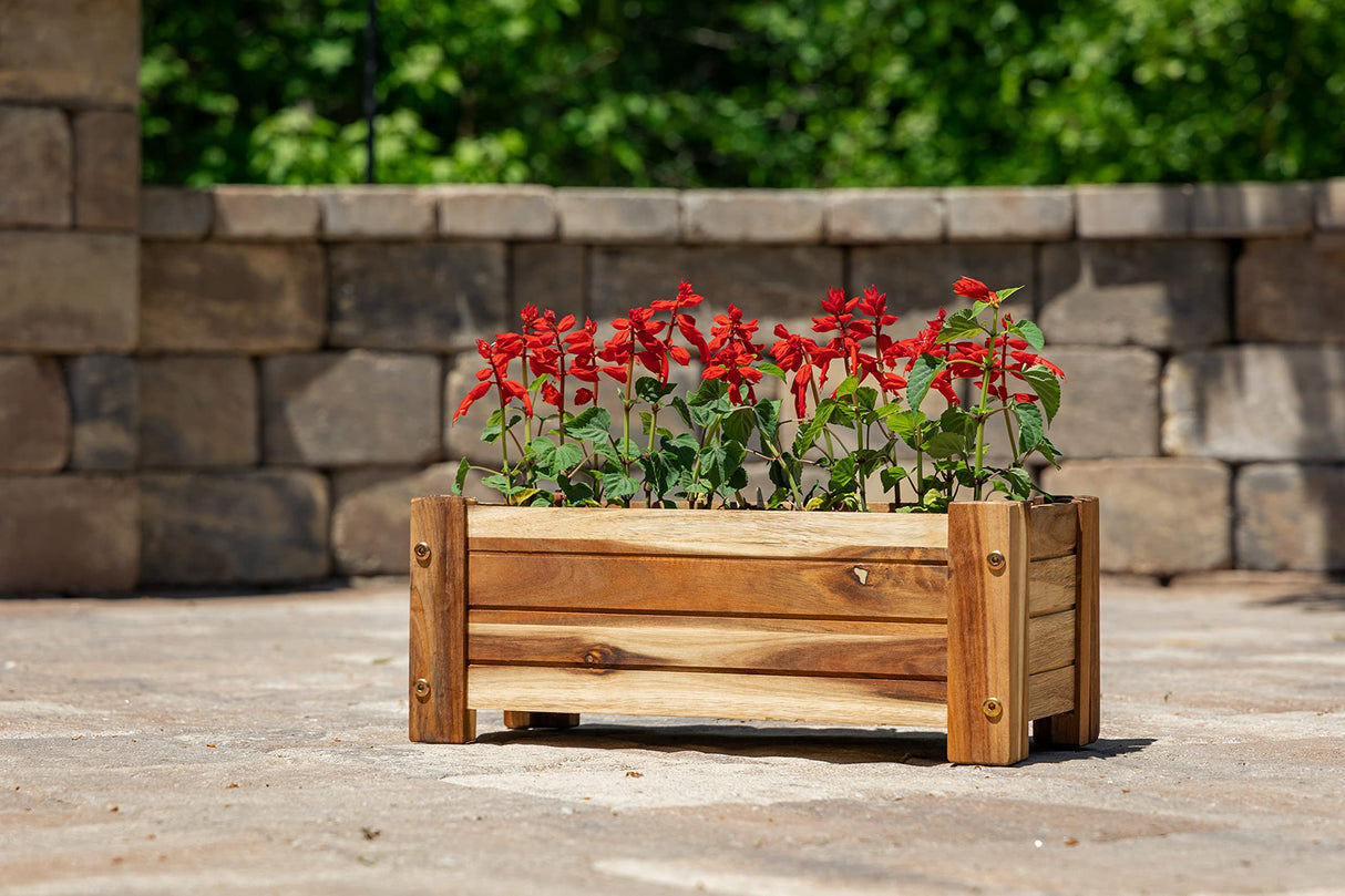 Avera Products | Raised Garden Bed | Rectangle Wood Planter Box | The Perfect Wooden Flower Box | 16" x 7.5" x 6.5" | Great Small Vegetable or Herb Avera Products