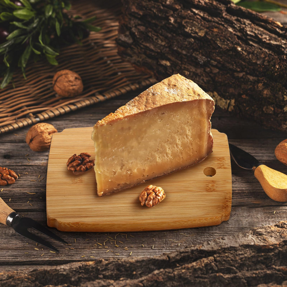 Nicunom 6 Pack Bamboo Cutting Board, Kitchen Cutting & Serving Board Set with Holder, Wood Chopping Board Charcuterie Boards for Laser Engraving Nicunom