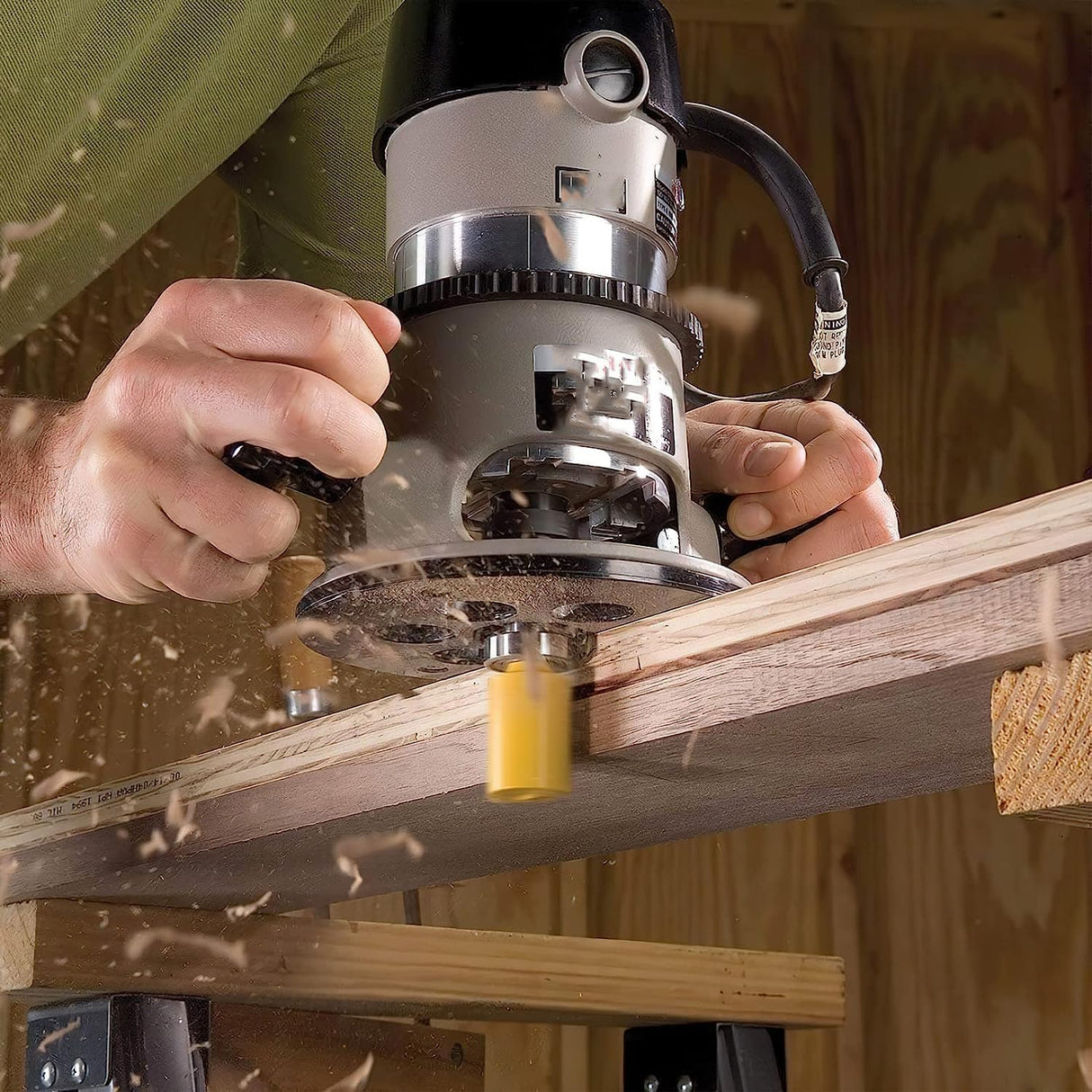 TOTOWOOD Router Bit Set ,Tungsten Carbide Router Bits Set 1/4 Shank,35 Piece Router Bit Kit for DIY, Woodworking Project,American Router Bit Set with Totowood