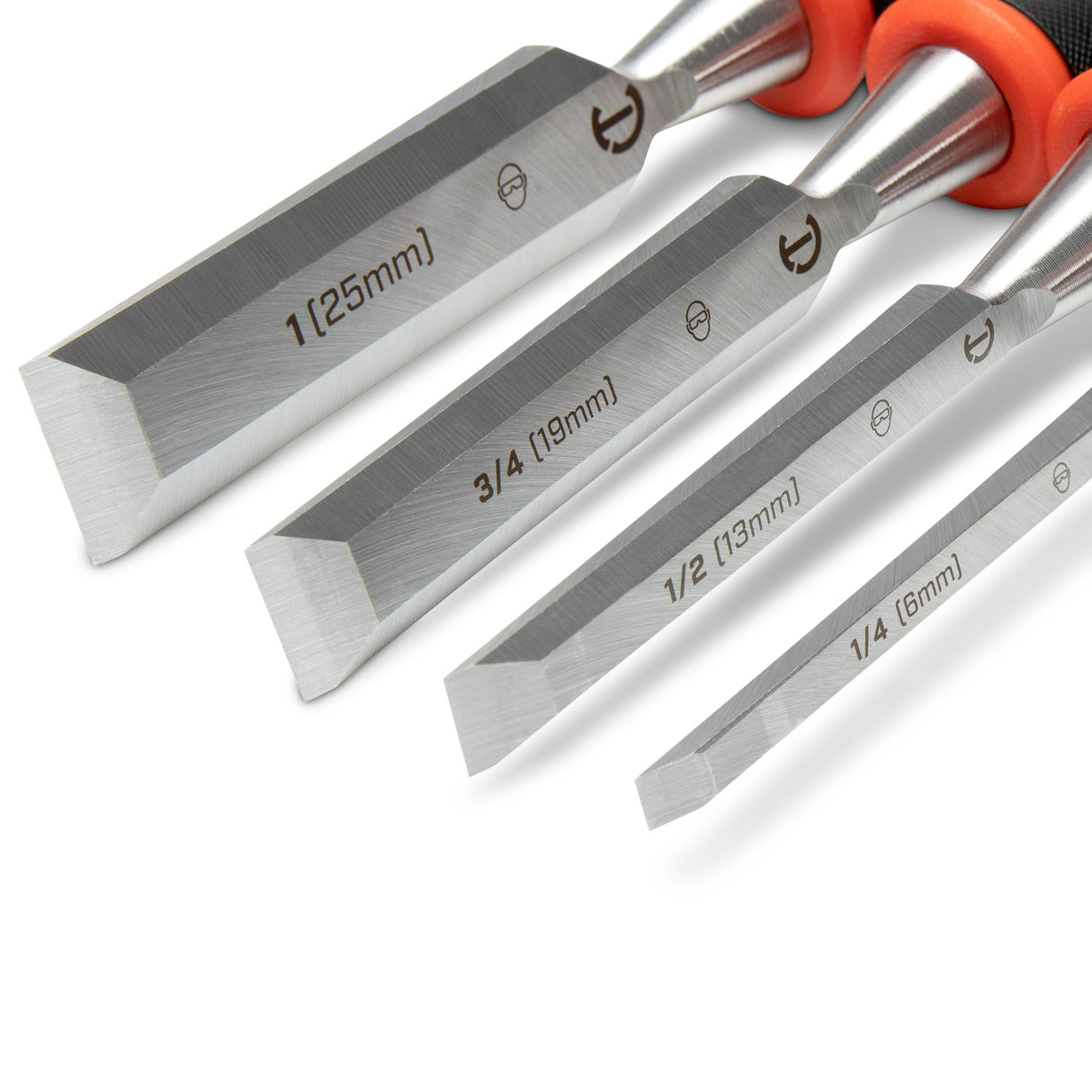 Crescent 4 Piece Wood, 1/4", 1/2", 3/4"", 1" Chisel - CWCHS4 Crescent