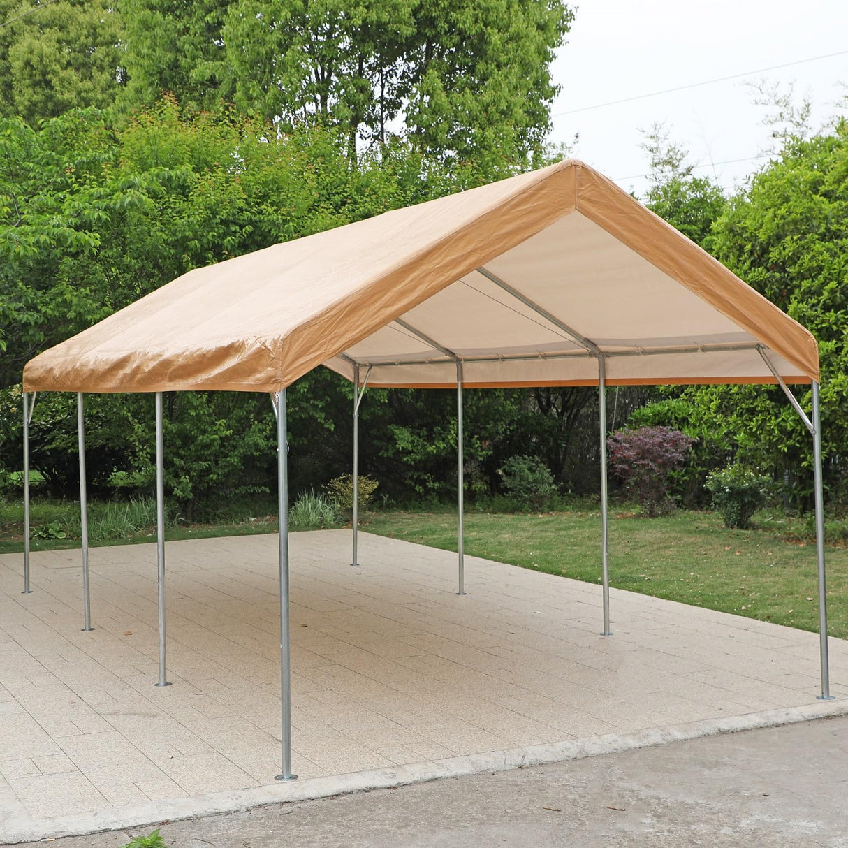 Sophia & William Carport, Heavy Duty 10'x20' Car Canopy Tent,Portable Garage Shelter with 4 Reinforced Steel Cables, Galvanized Steel Frame 150G UV Sophia & William