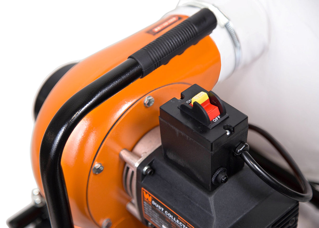 WEN DC3401 5.7-Amp 660 CFM Rolling Dust Collector with 12-Gallon Bag and Optional Wall Mount , Black WEN