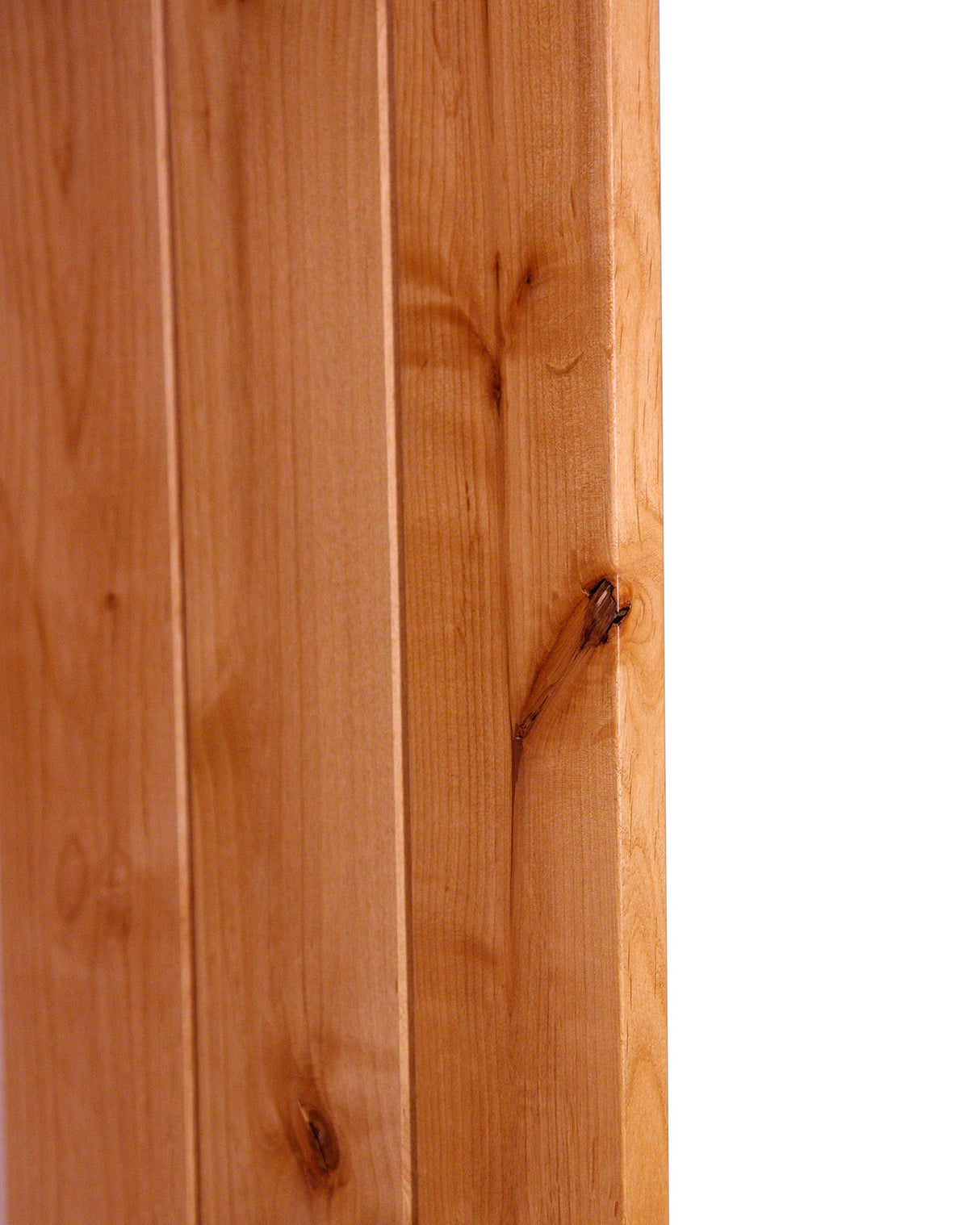 LUBANN Rustic Hardwood Barn Door Unfinished Knotty Alder Solid Wood Barn Door Slab (bi-Parting 19X2) LUBANN