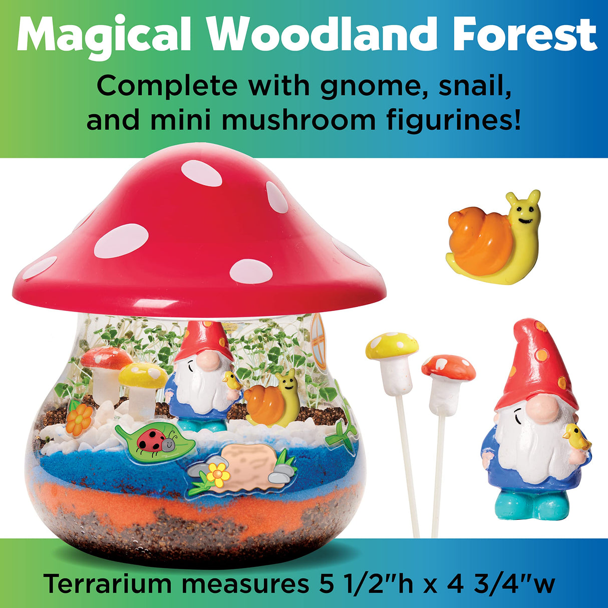 Creativity for Kids Plant and Grow Woodland Forest: Terrarium Kit Activities for Kids, Educational Science and Crafts for Kids Ages 6-8+, Unique Creativity for Kids