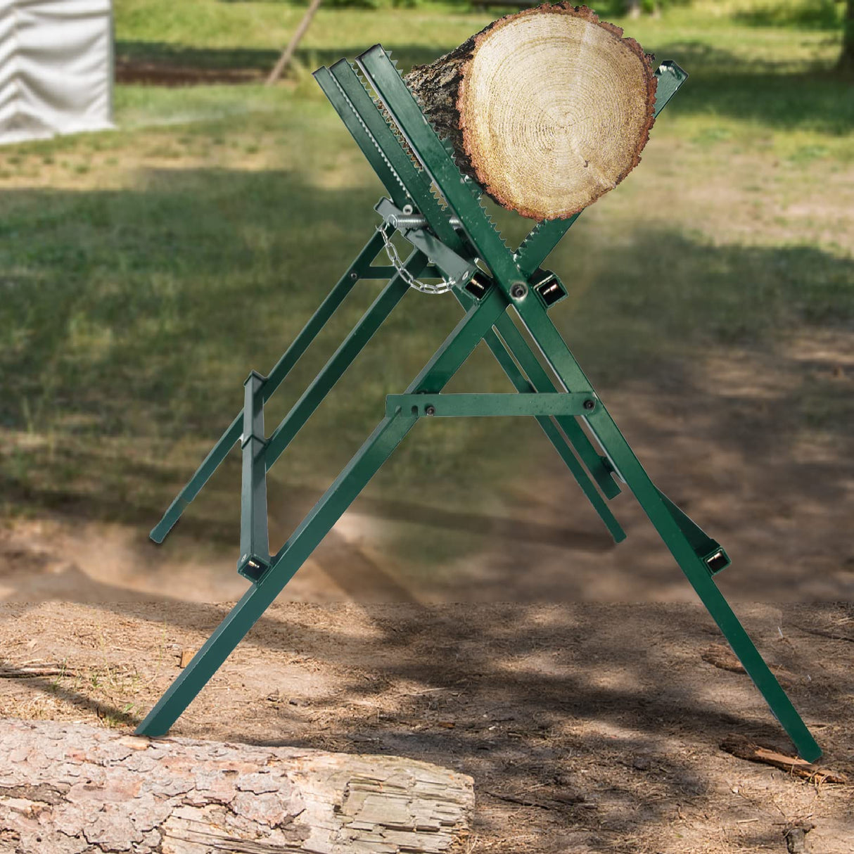 FLITURE Saw Horses Heavy Duty Folding Saw Horses Metal Log Holder for Cutting Saw Horse Adjustable Sawhorse Support 260LB Weight Capacity FLITURE