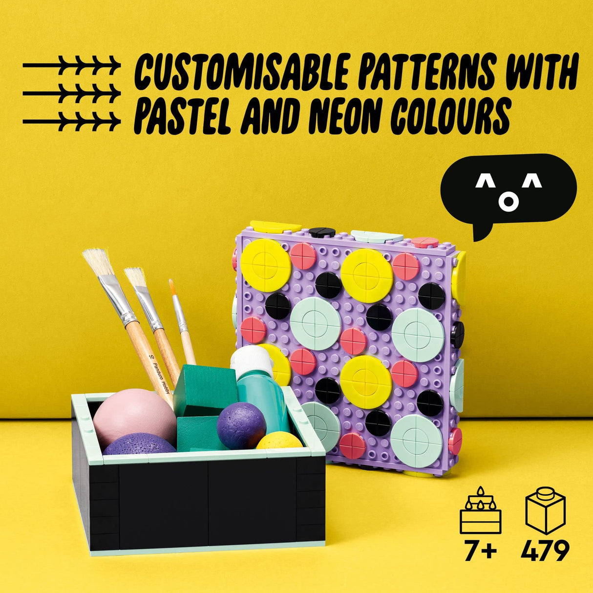 LEGO DOTS Big Box 41960 Arts and Crafts Set for Kids Aged 6 Plus, DIY Desk Tidy Organizer or Toy Jewelry Storage Tray, Decoration Creative Activity LEGO
