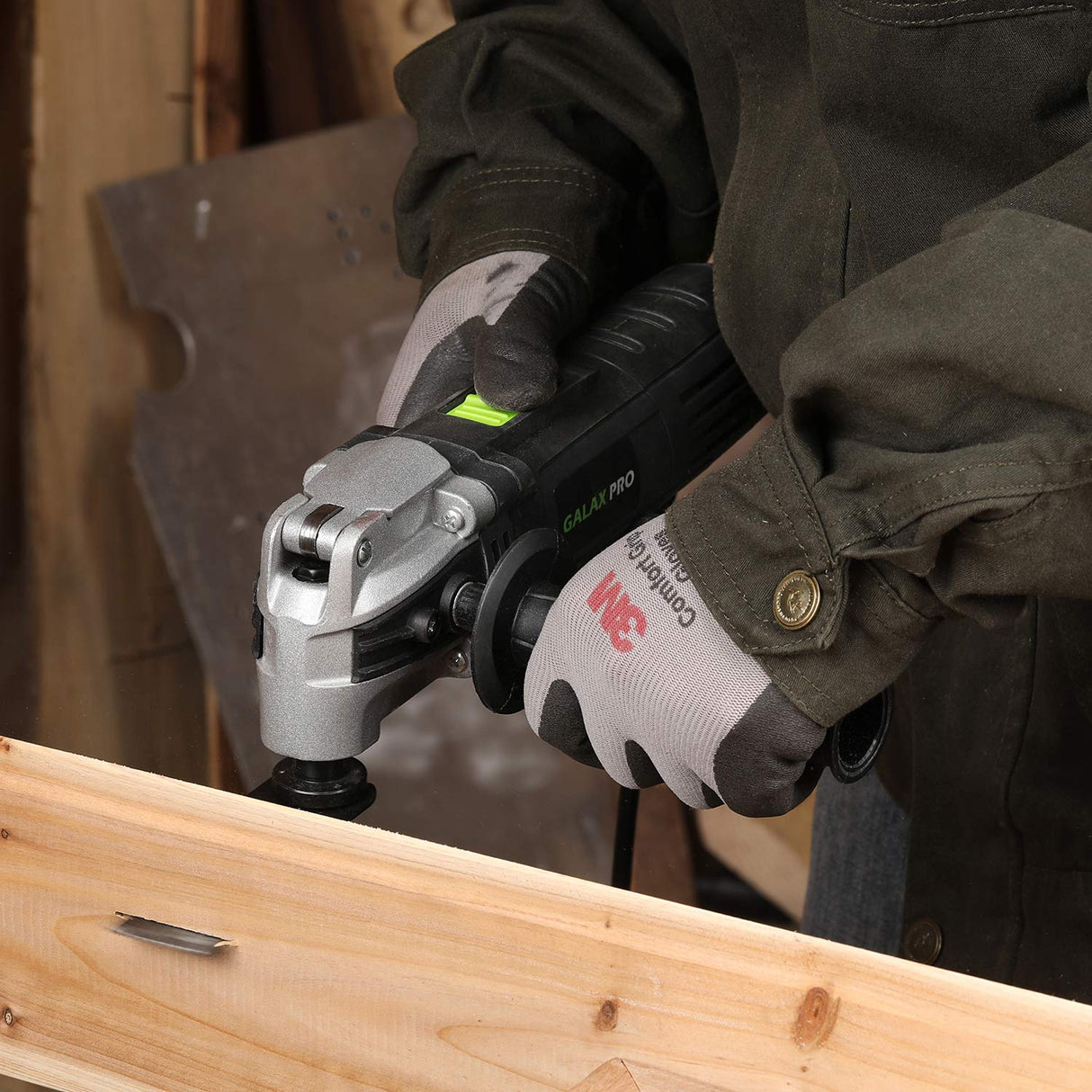 GALAX PRO 3.5A 6 Variable Speed Oscillating Multi Tool Kit with Quick Clamp System Change and 30pcs Accessories, Oscillating Angle:4° for Cutting, GALAX PRO