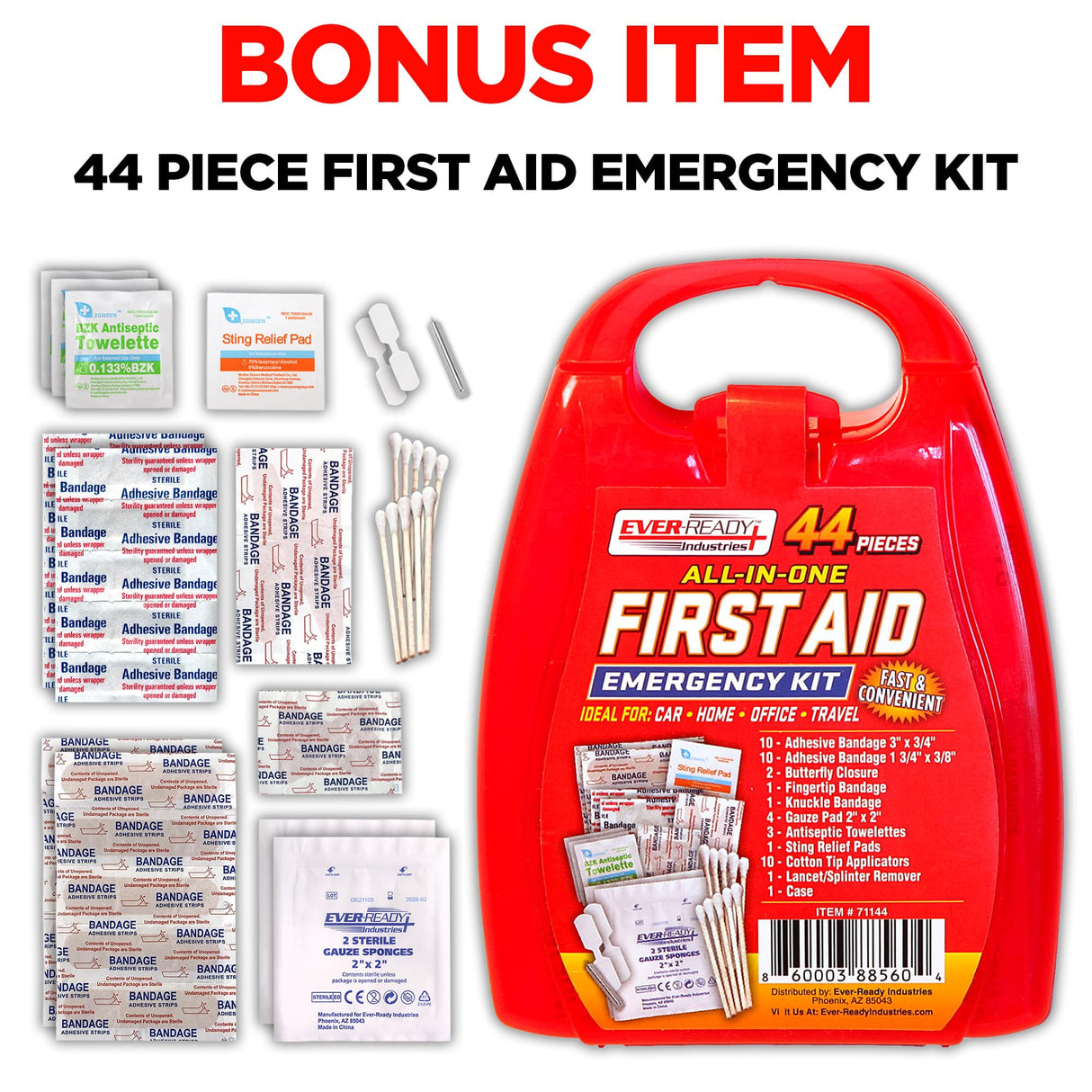 Ever-Ready Industries Premium Trauma First Aid Kit for Outdoors, Workplace, and Home - Exceed OSHA Guidelines and ANSI 2009 Standards - 240 Pieces - WoodArtSupply