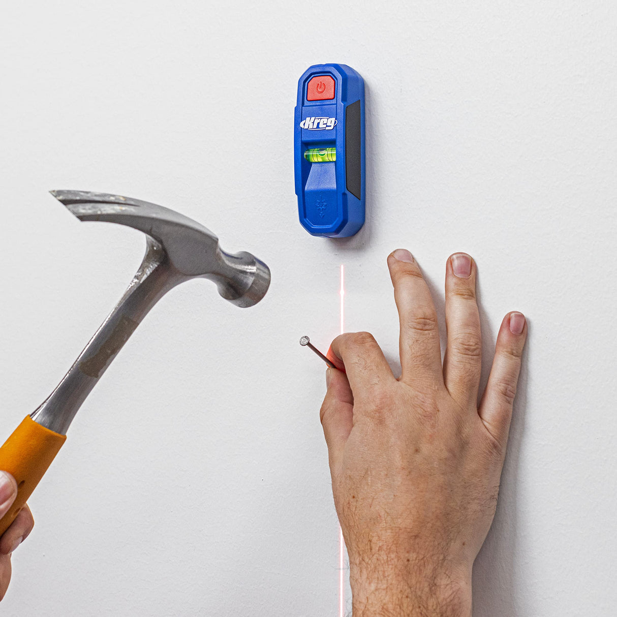 Kreg KMM1000LZ - Kreg Magnetic Stud Finder with Laser-Mark - Stud Finder & Wall Scanner - Magnetic Stud Finder Tool - With Precise Stud Magnet KREG