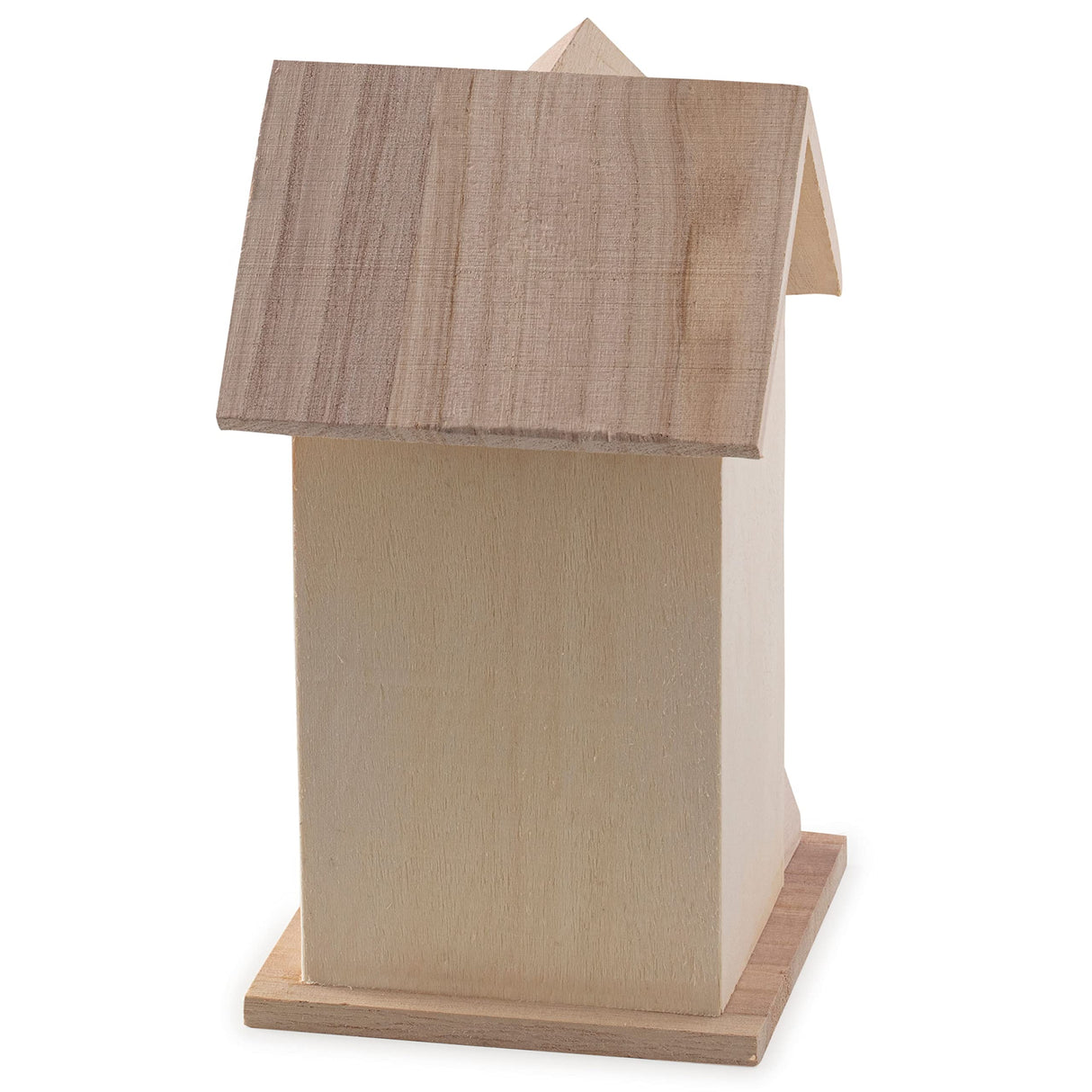 7.5" Wooden Townhouse Birdhouse by Make Market - Unfinished Birdhouse Made of 100% Wood, Outdoor Nesting Boxes - Bulk 6 Pack Make Market