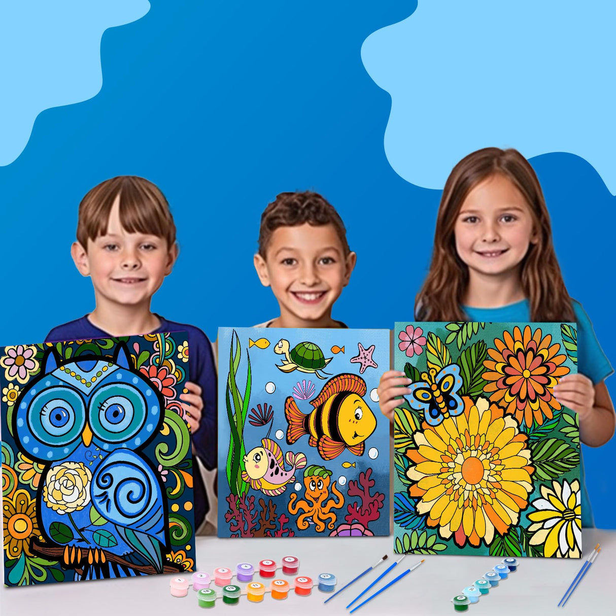 Paint by Numbers Kit for Kids and Adults, Art Supplies for Kids 6-12, Painting Kits for Kids, Crafts and Fun, Acrylic Paint Set, Canvas Painting Kit, Wings Giant