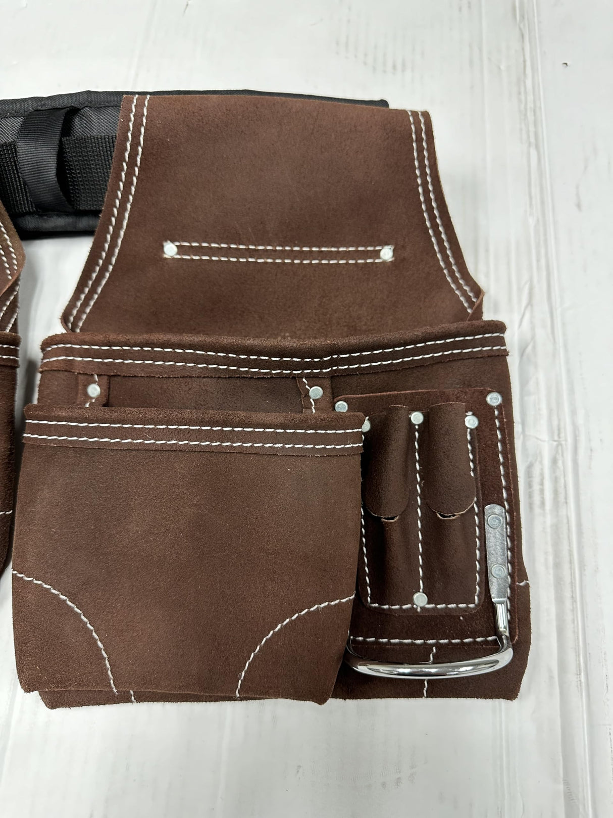 Zeluga 20-119 11 Pocket Rigger Heavy Duty Leather Tool Bag Kit, Brown Zeluga