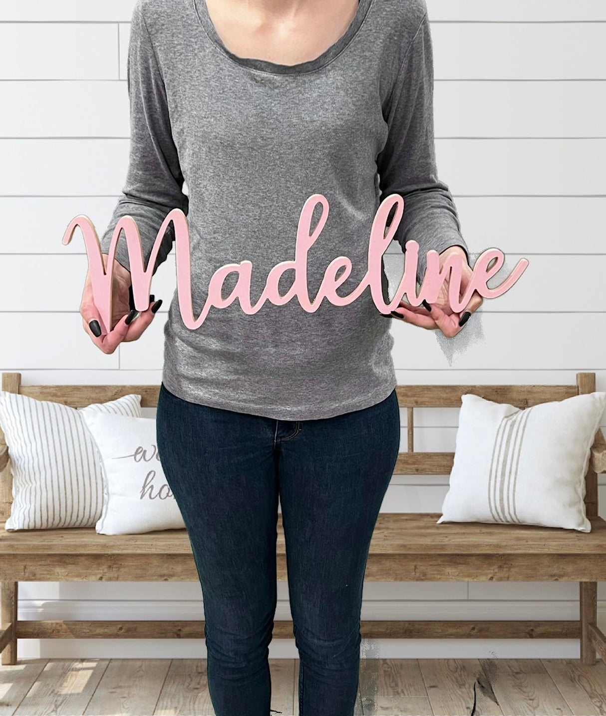 Wooden Name sign, Personalized Name Cut Out (18 Inches) Generic