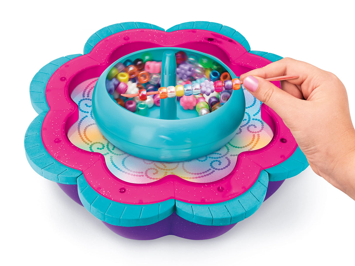 CRA-Z-Art Shimmer ‘N Sparkle 2-in-1 Spin & Bead Friendship Studio Bracelet Maker, Ages 8 and up Shimmer and Sparkle