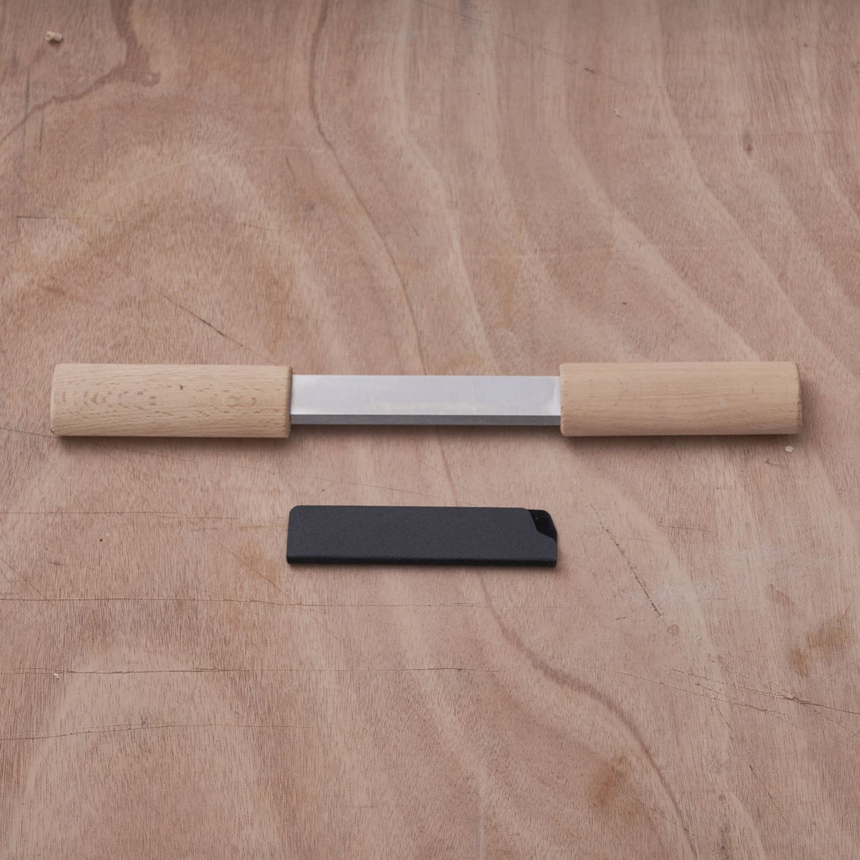 HERMIT TOOLS Wood Carving Tools with Sheath Woodworking Tool 5.1" Draw knife Wood Chisels Wood Draw Knife Woodworking Drawing Tools Fleshing Knife HERMIT TOOLS