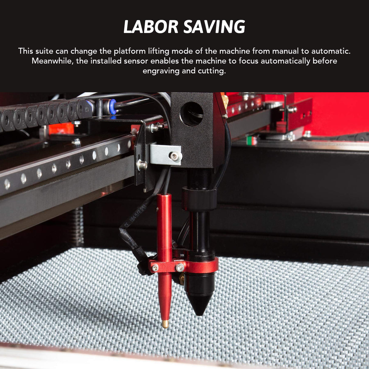 OMTech Autofocus Sensor Kit with Leadshine Stepper Driver and NEMA 34 Stepper Motor for CO2 Laser Engraver, Cutter, Engraving, and Cutting Machines, OMTech