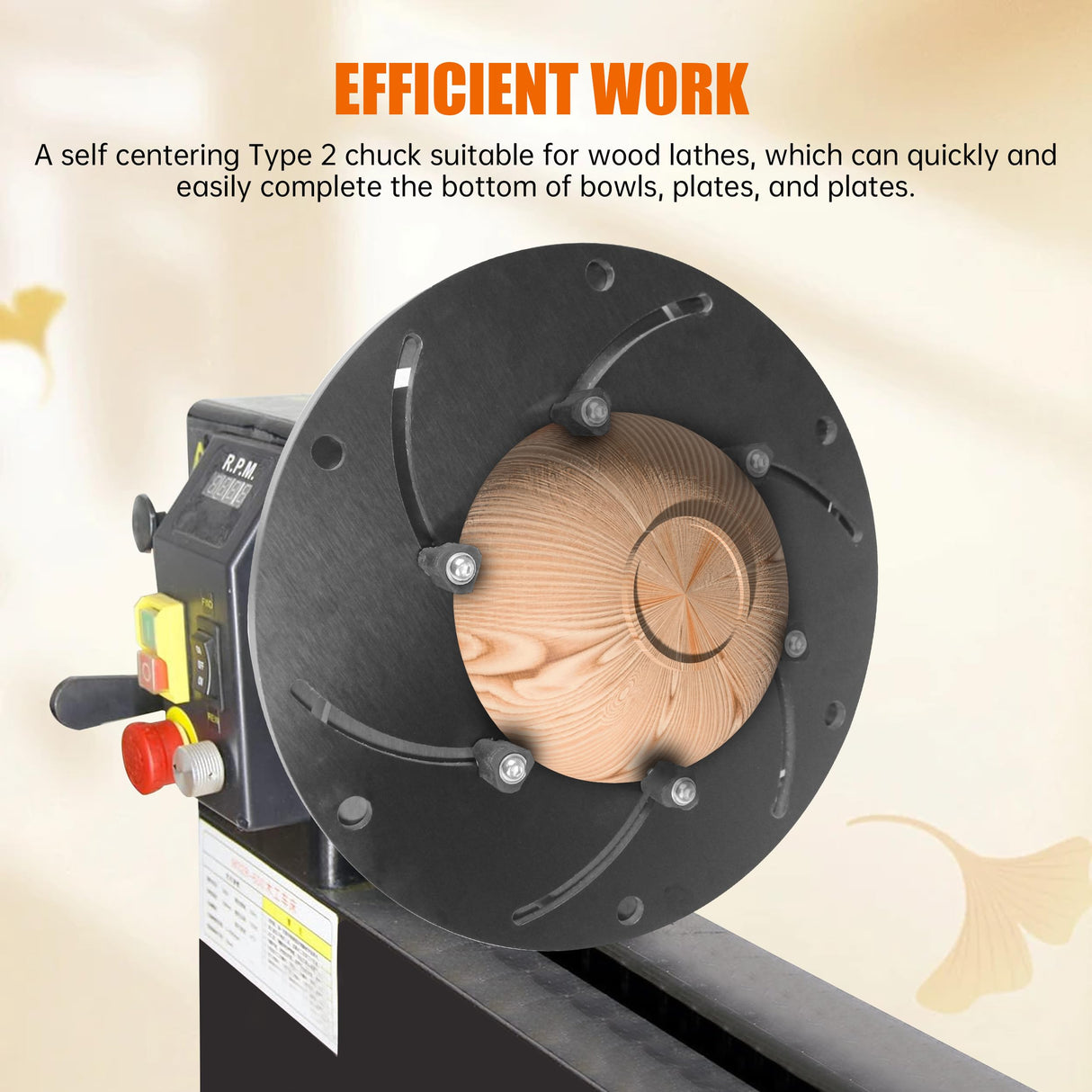 CNCTOPBAOS 12" 12 Inch Woodworking Lathe Chuck Self-Centering Centrifugal,300mm M33*3.5 Thread Longworth Chuck,Aluminum Alloy Wood Rotary Lathe Chuck CNCTOPBAOS