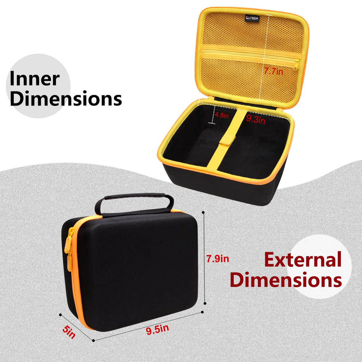 LTGEM Hard Case for DEWALT DCW600B 20V Max XR Cordless Router & DEWALT DWP611 Router - Travel Protective Carrying Storage Bag L LTGEM