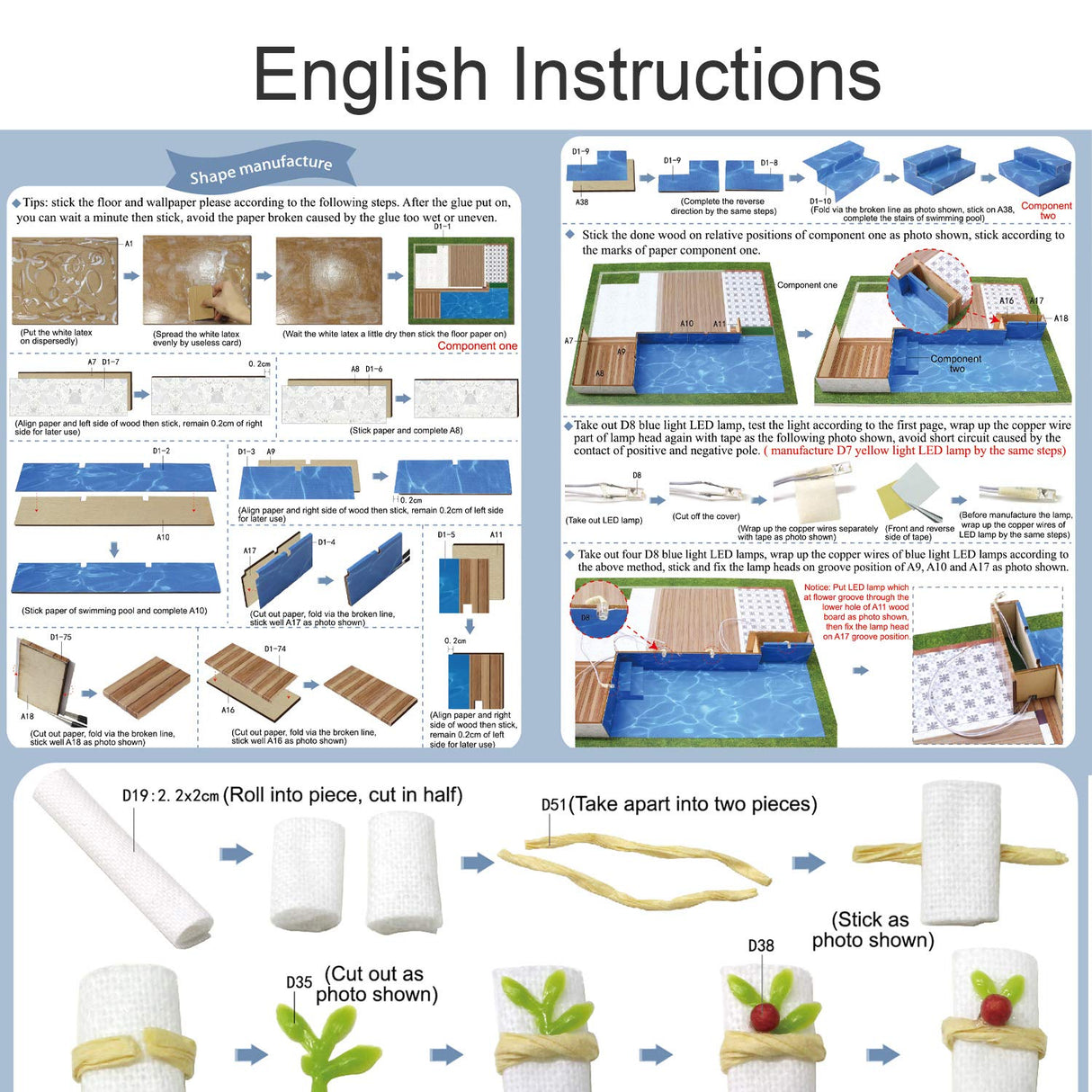DIY Miniature Dollhouse Kit,UniHobby Time Apartment DIY Dollhouse Kit with Wooden Furniture Light Gift House Toy for Adults UniHobby