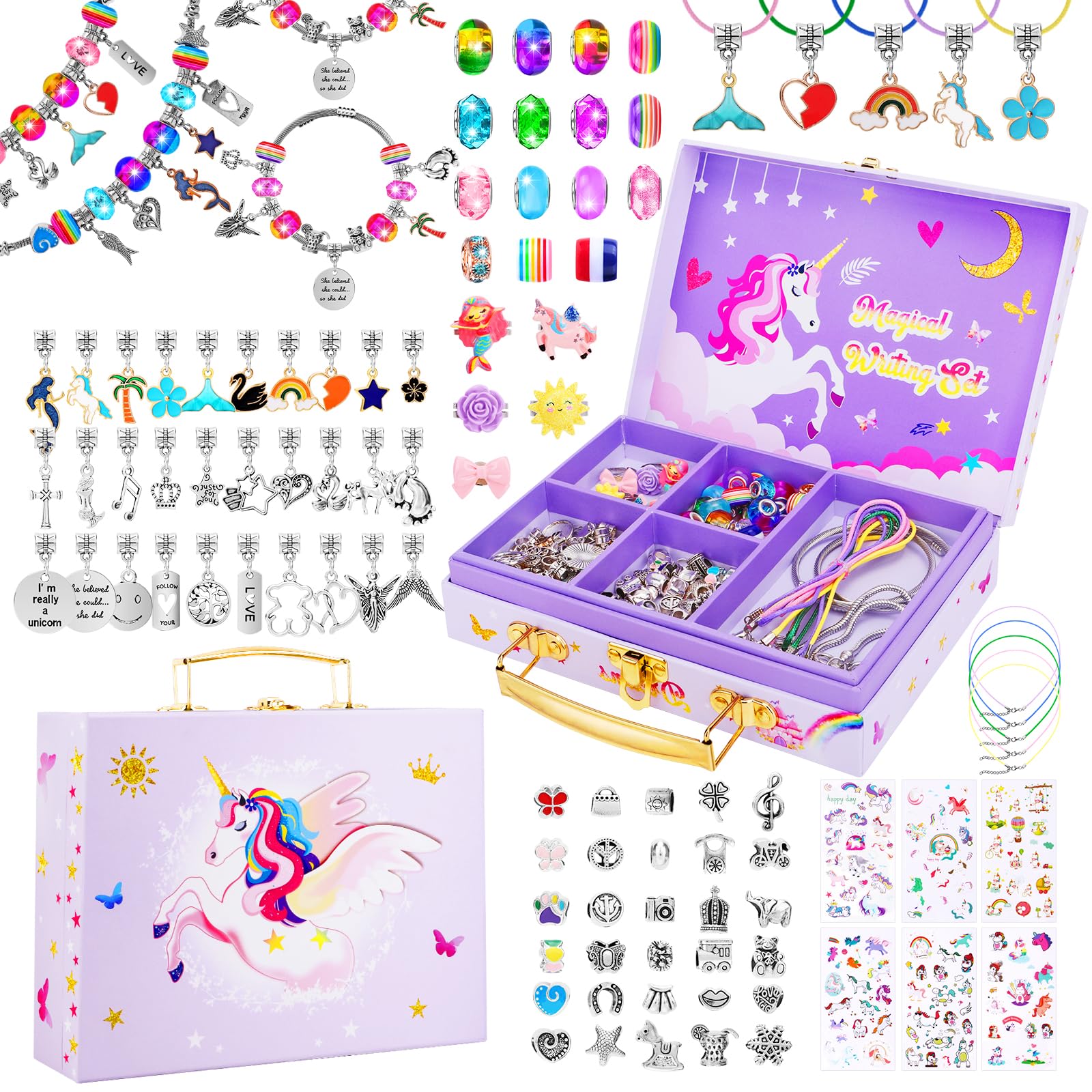 Unicorn Kids Stationary Set for Girls, Unicorns Gifts for Girls Ages 5 6 7 8