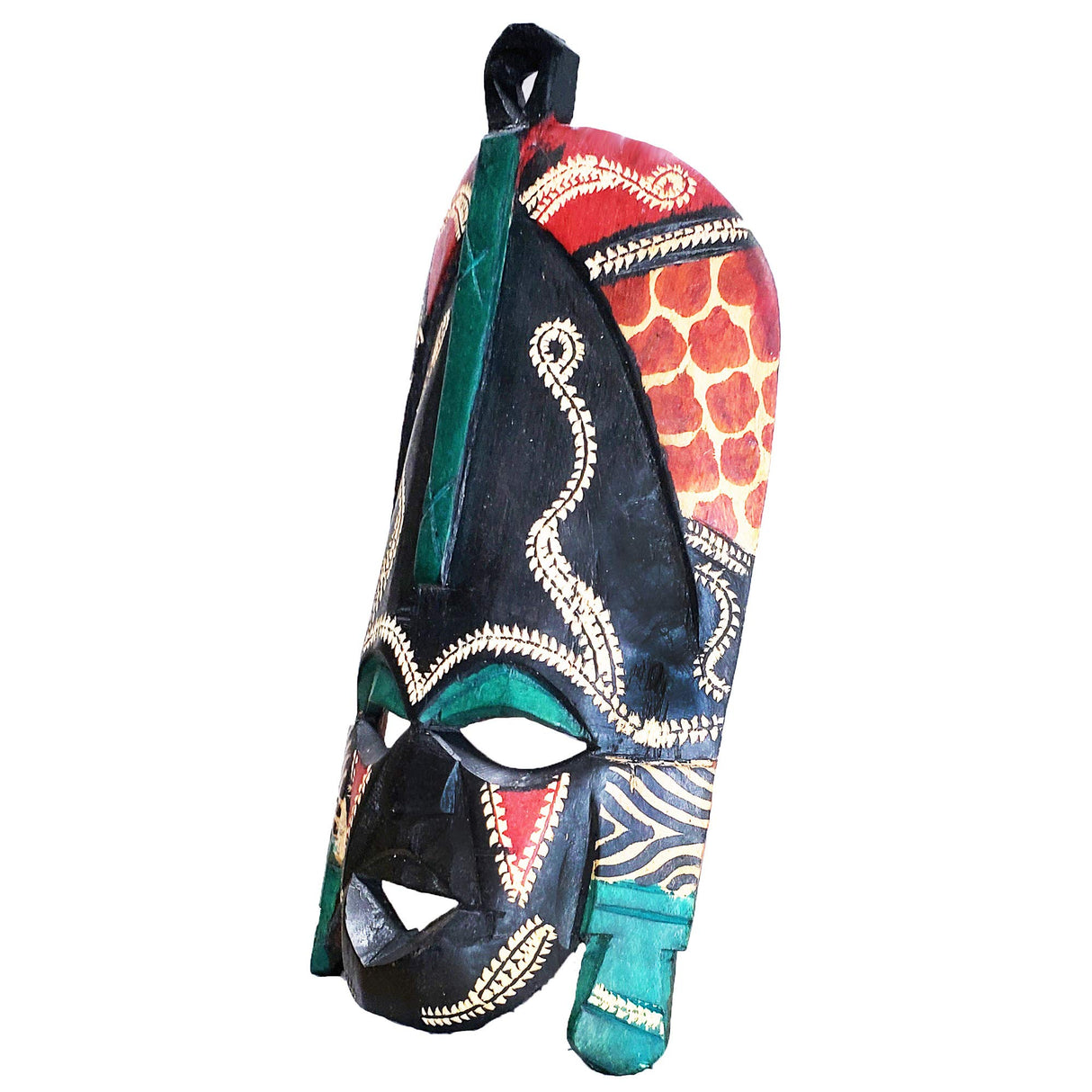 Stoneage Arts African Masai Masks Wall Hanging Art Hand Carving Safari Décor (8 Inch) Stoneage Arts