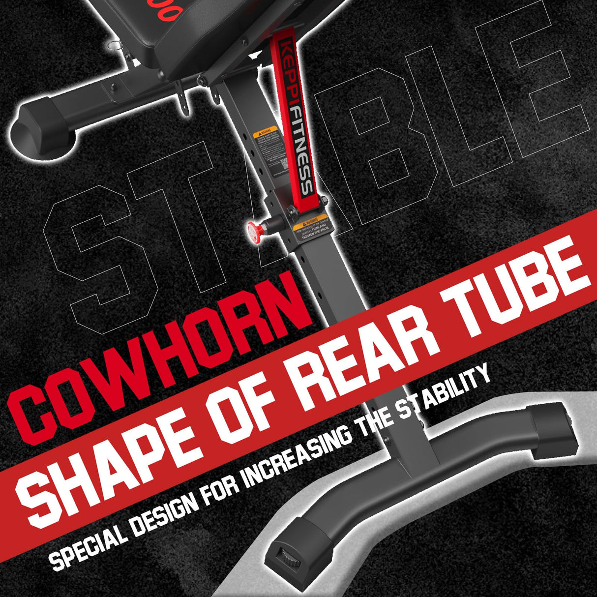 Keppi Adjustable Weight Bench, Foldable Workout Bench Press for Full Body Strength Training, Incline Decline Bench with Fast Folding - 2023 Version Keppi