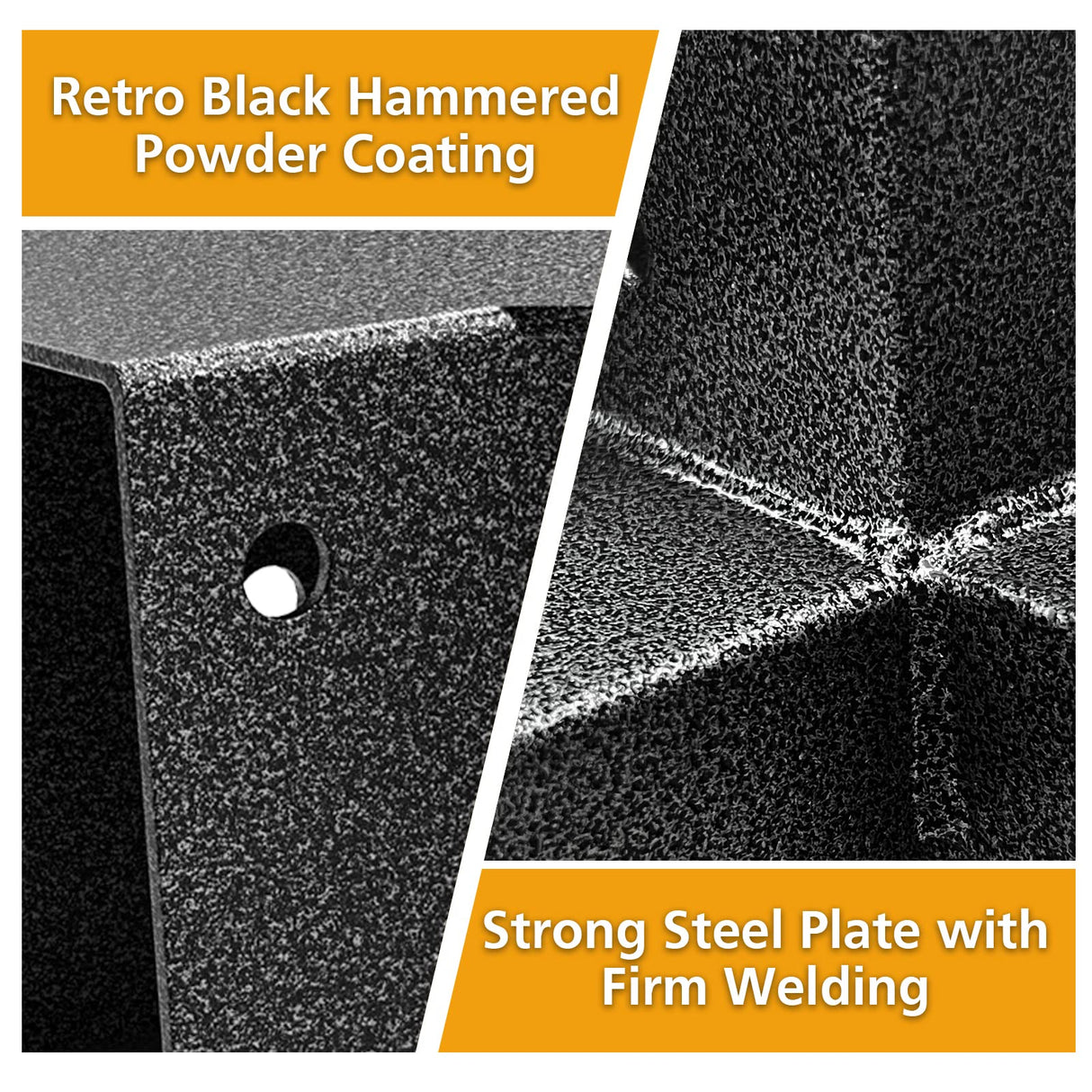 Eapele Pergola Kit Corner Brackets for 4x4(3.5inchx3.5inch) Wood Posts, Powder Coated Steel Made, 3-Way 90°Angle for Hunting Blind, Deer Stand Eapele