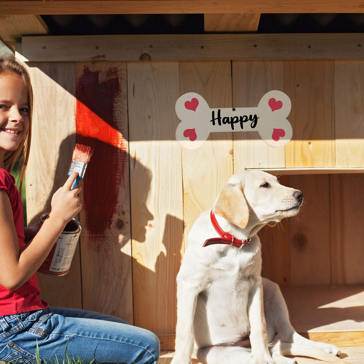 40 Pieces 4.3 x 2.2 Inches Wood Dog Bone Cutouts Unfinished Wood Dog Bone Plain Bone Shaped Wood for Crafts Wooden DIY Projects Home Decoration Jetec