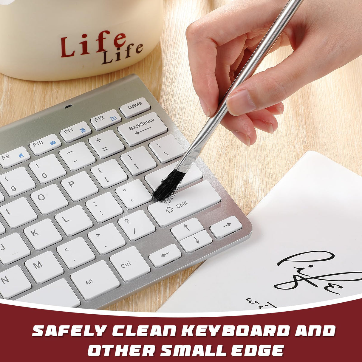 Lallisa 300 Pcs Acid Brush Bulk 3/8 Inch Wide Horsehair Acid Flux Brushes Epoxy Wood Glue Brush Tin Handle Disposable Glue Brushes for Soldering Lallisa