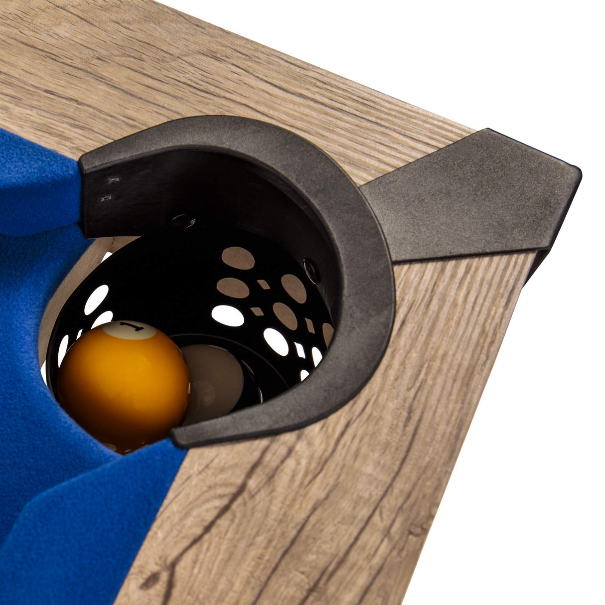 American Legend Kirkwood 84” Billiard Table with Rustic Blond Finish, K-Shaped Legs and Royal Blue Cloth American Legend