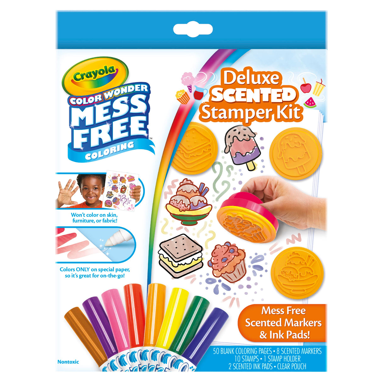 Crayola Color Wonder Mess Free Coloring Set, 50 Blank Coloring Pages, Scented Color Wonder Stamps and Markers, Refill Set Crayola