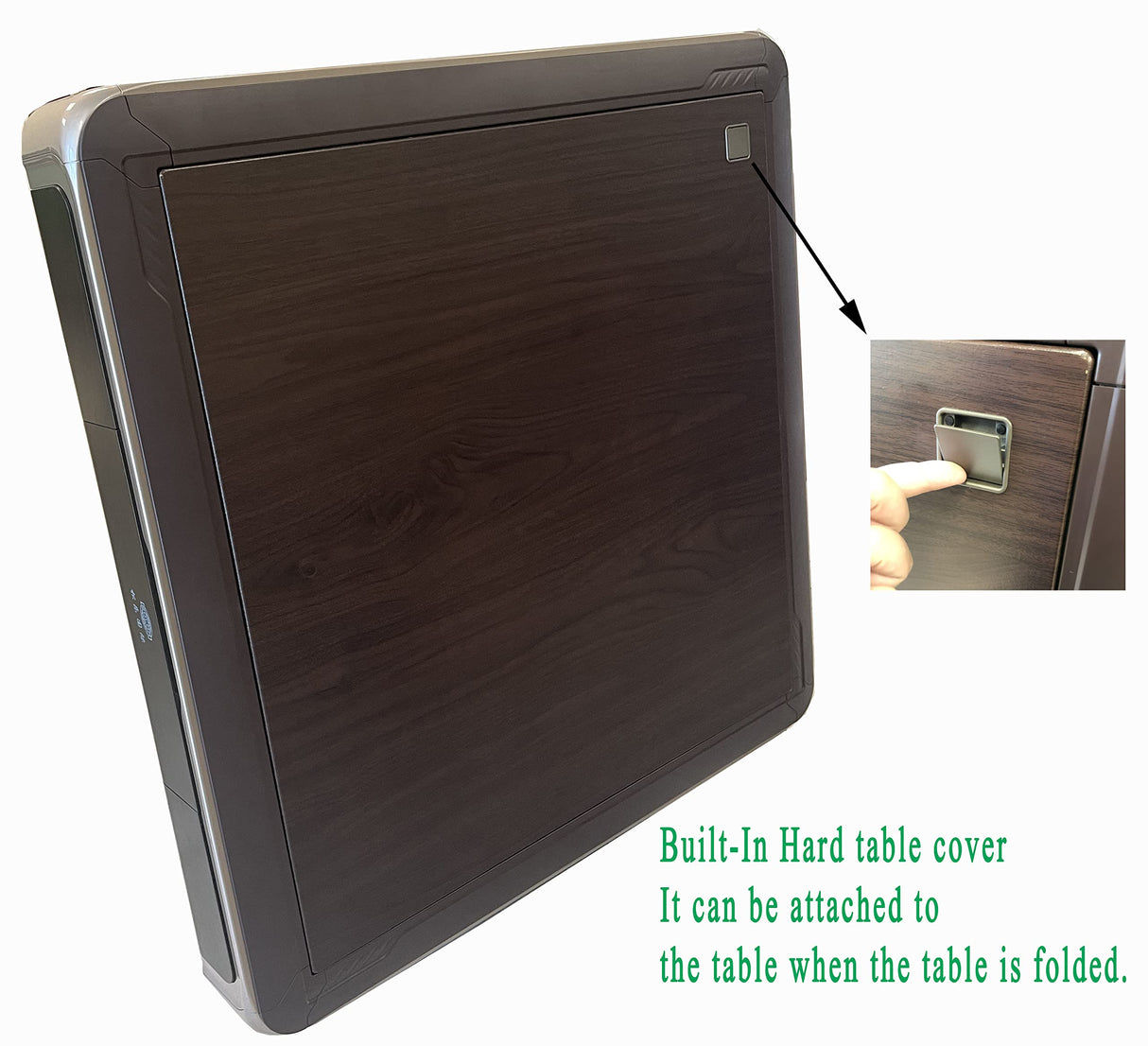 Folding Automatic Mahjong Mah jongg Table 36mm American Mahjong Numbered Tiles Foldable Style with 2 Sets of Tiles + 4 Racks Built-in Hard Table usamjtable