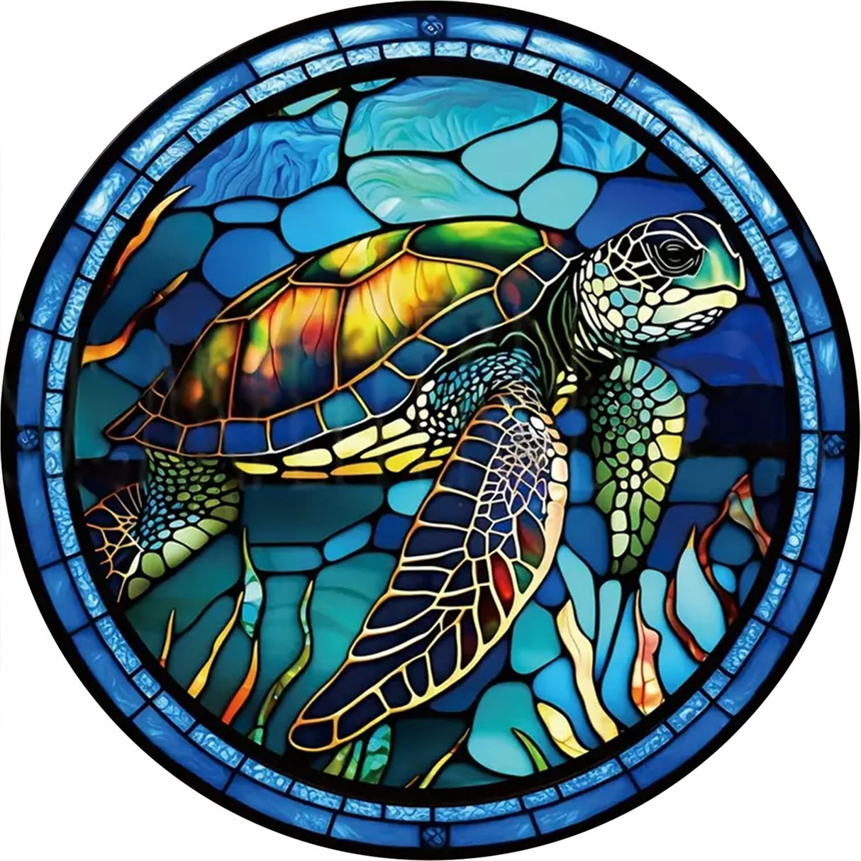 Aestalrcus 5D Turtle Diamond Painting Kits for Adults,Stained Glass Turtle Diamond Art Kits for Adults,Turtle Gem Art Kits for Adults for Gift Home Aestalrcus