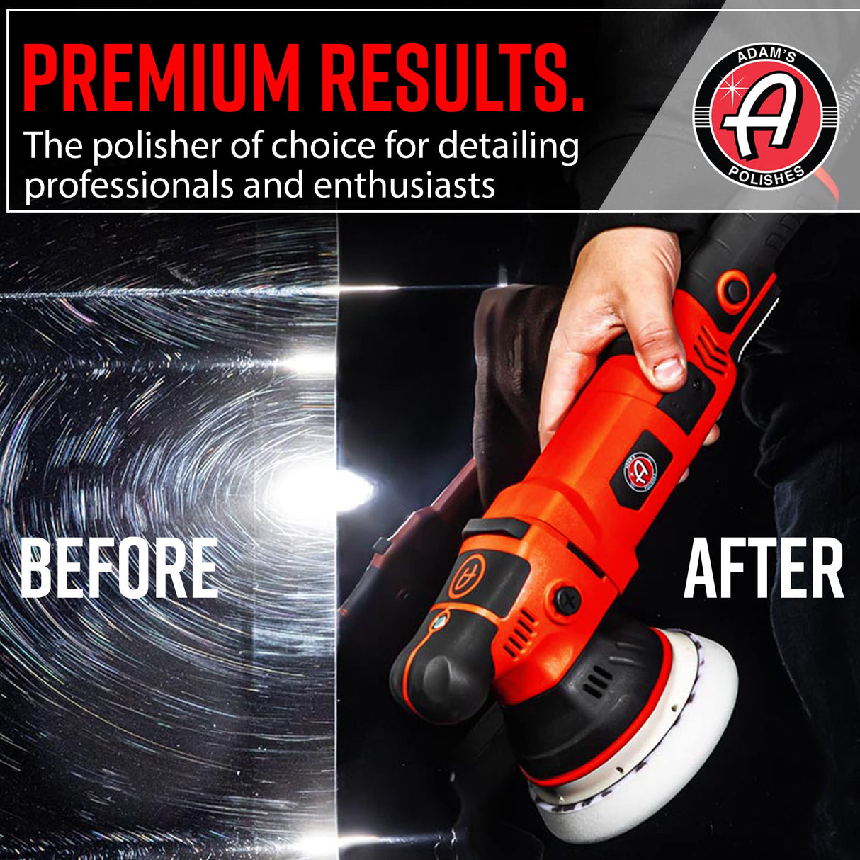 Adam's Polishes SK Pro 15mm Car Polisher - Professional Buffer Polisher For Car Detailing | Use W/Car Polish, Polishing Compound, or Car Scratch Adam's Polishes