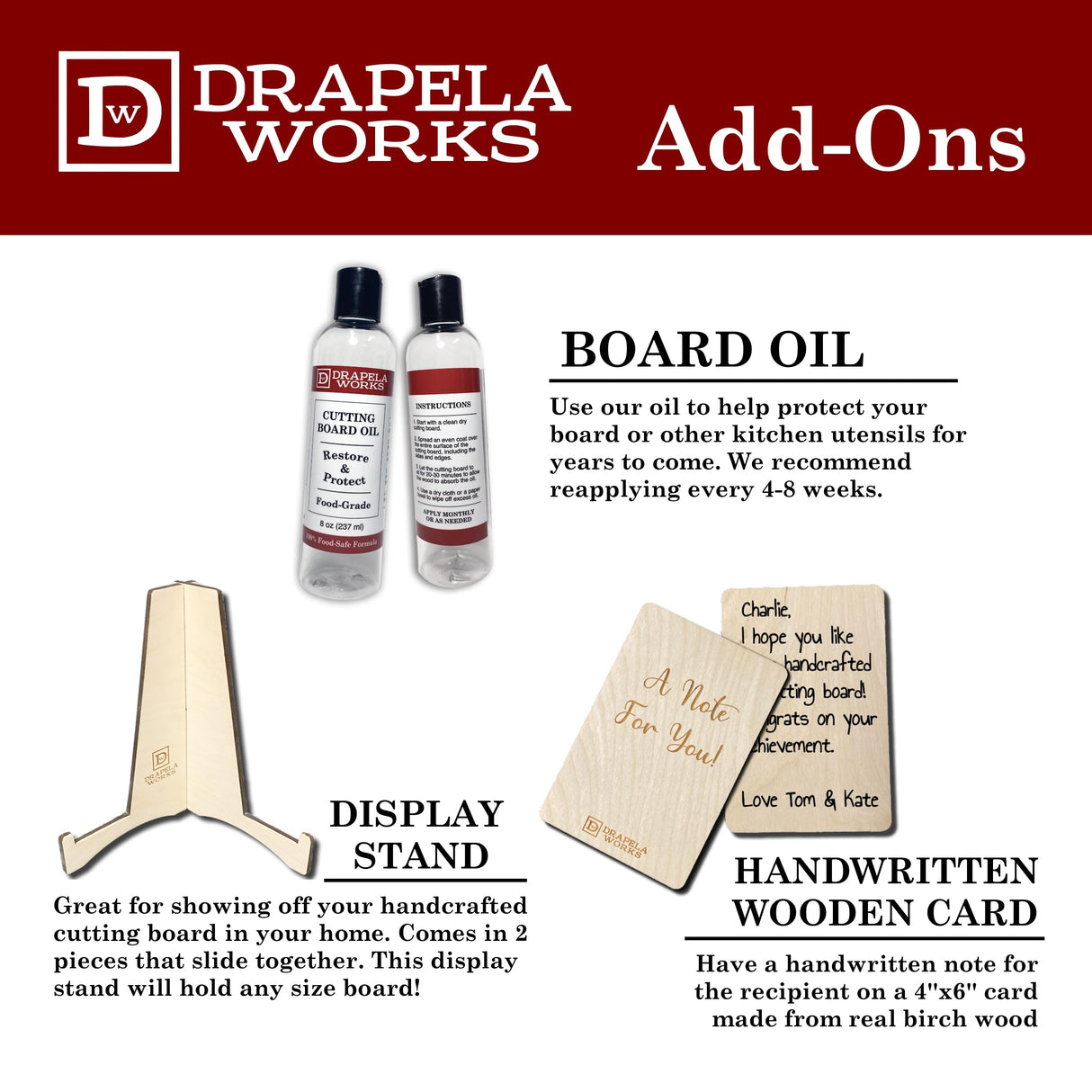 USA Made Personalized Charcuterie Board Engraved - Custom Charcuterie Board Personalized Cheese Board - Charcuterie Boards Personalized Large - Drapela Works