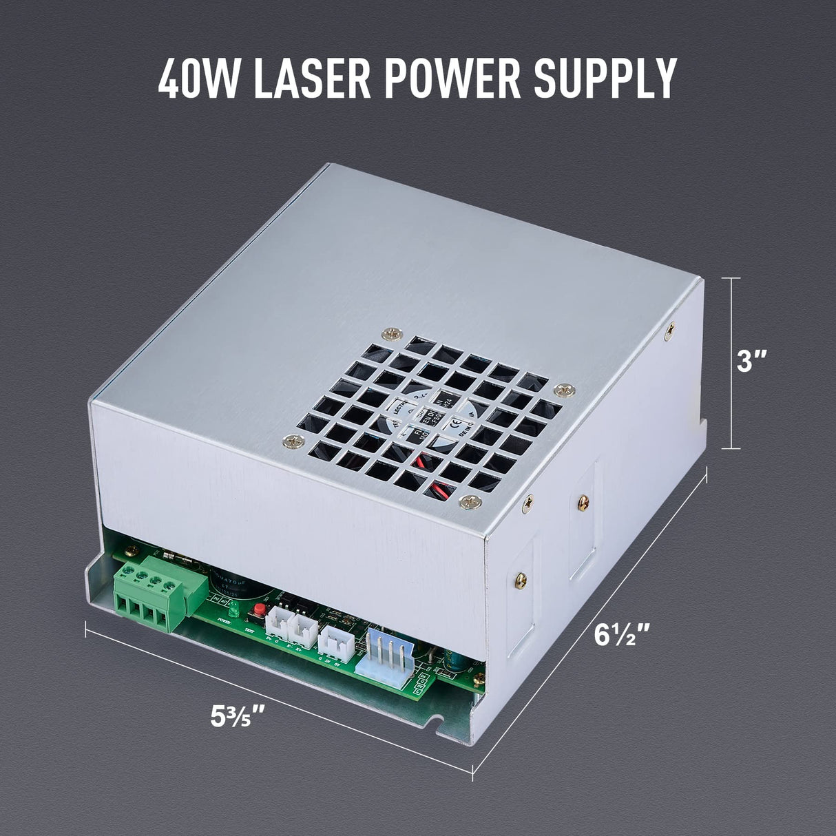 OMTech 40W Laser Power Supply for CO2 Laser Engravers, Power Supply Replacement for 30W 40W Laser Tube Laser Engraver, Laser Engraver Power Supply OMTech