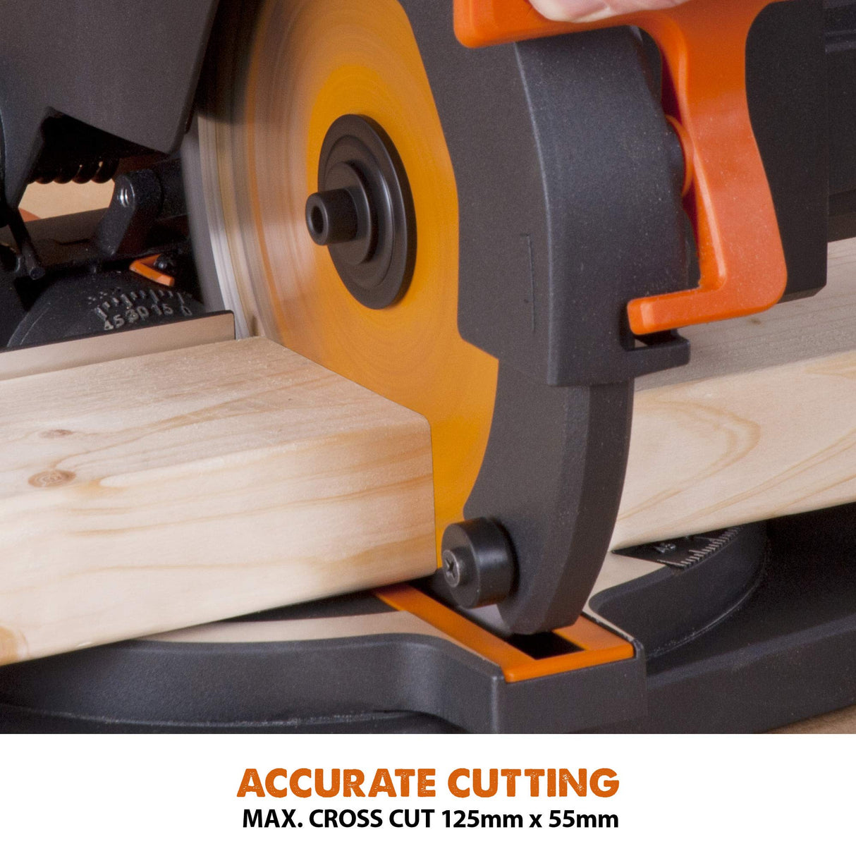 Evolution Power Tools R210CMS Compound Miter Saw, 8-1/4" Multi-Material Cutting TCT Blade Included Cuts Wood Metal Plastic & More, 45° - 45° Degree Evolution