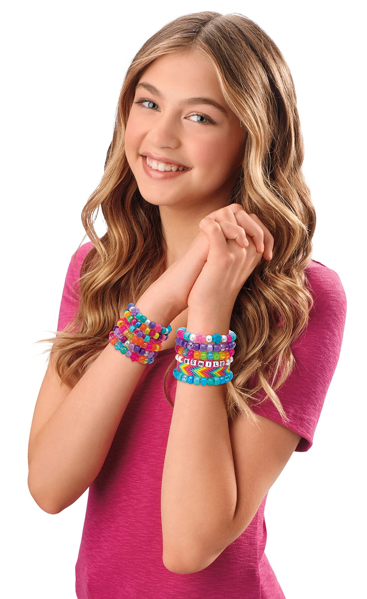 CRA-Z-Art Shimmer ‘N Sparkle 2-in-1 Spin & Bead Friendship Studio Bracelet Maker, Ages 8 and up Shimmer and Sparkle