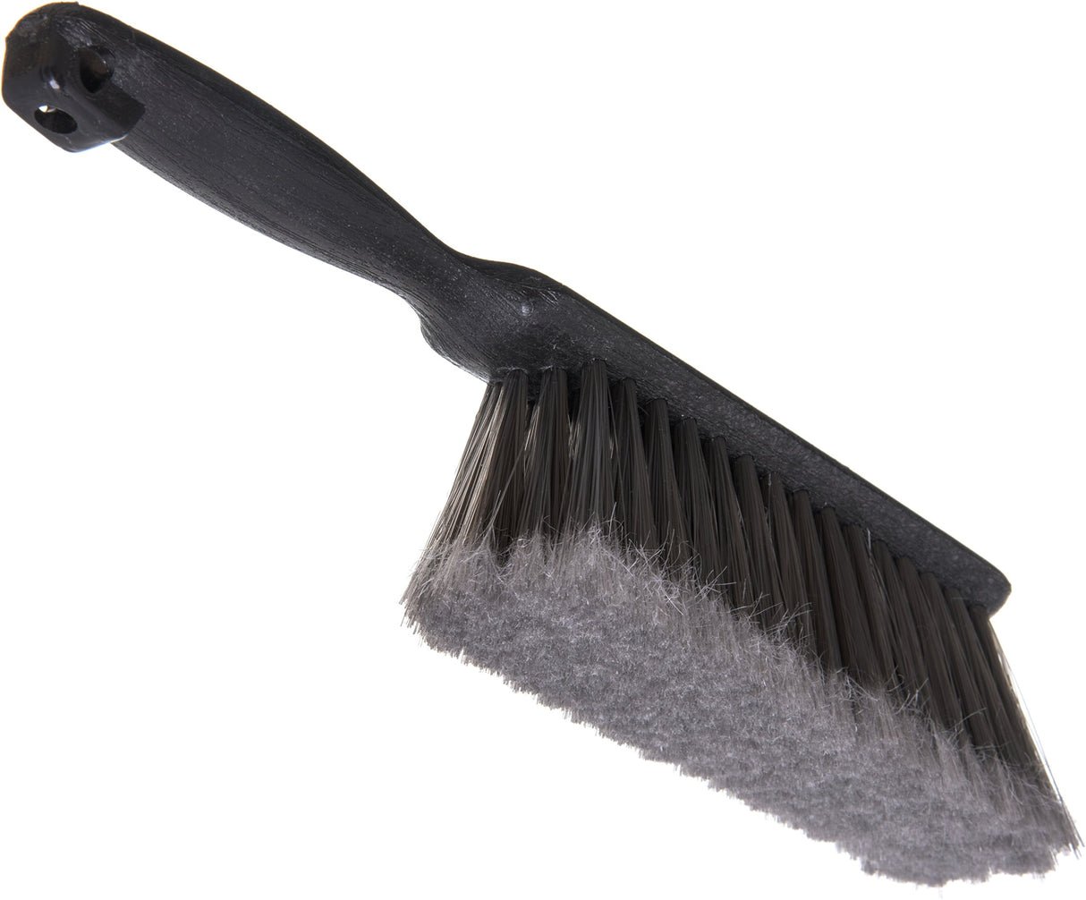 SPARTA Flo-Pac Counter Brush, Bench Brush, Dustpan Brush with Flagged Bristles for Counters, Floors, And Fireplace, 8 Inches, Gray SPARTA